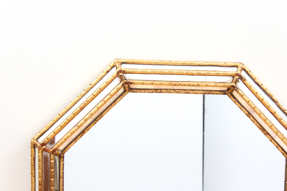 Gold Tone Wall Mirror