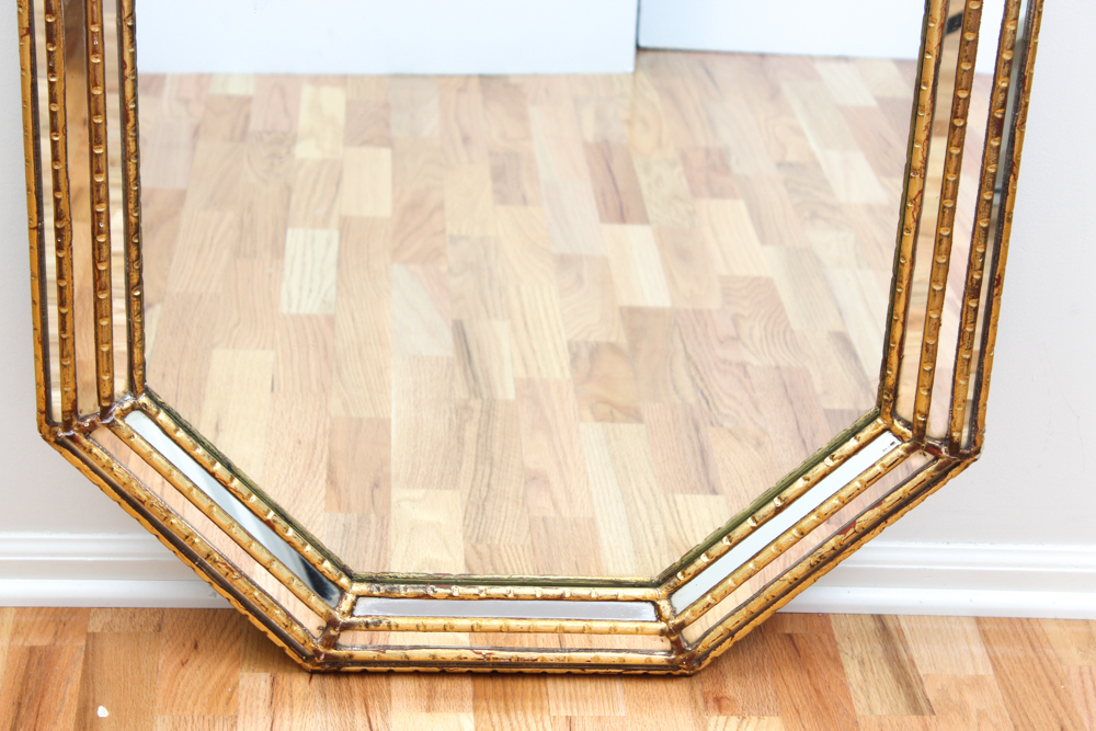 Gold Tone Wall Mirror