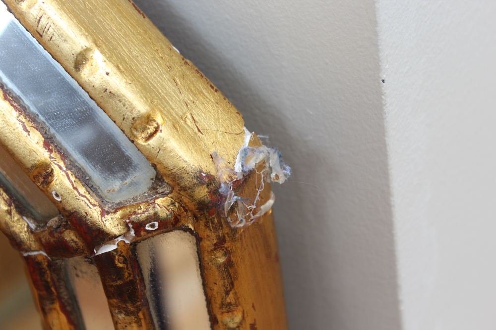 Gold Tone Wall Mirror