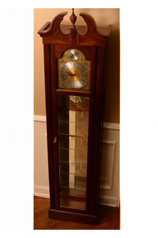 Howard Miller "Cherish" Curio Grandfather Clock