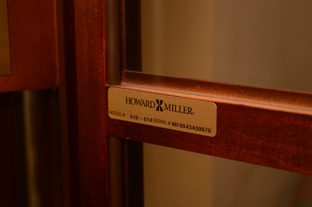 Howard Miller "Cherish" Curio Grandfather Clock