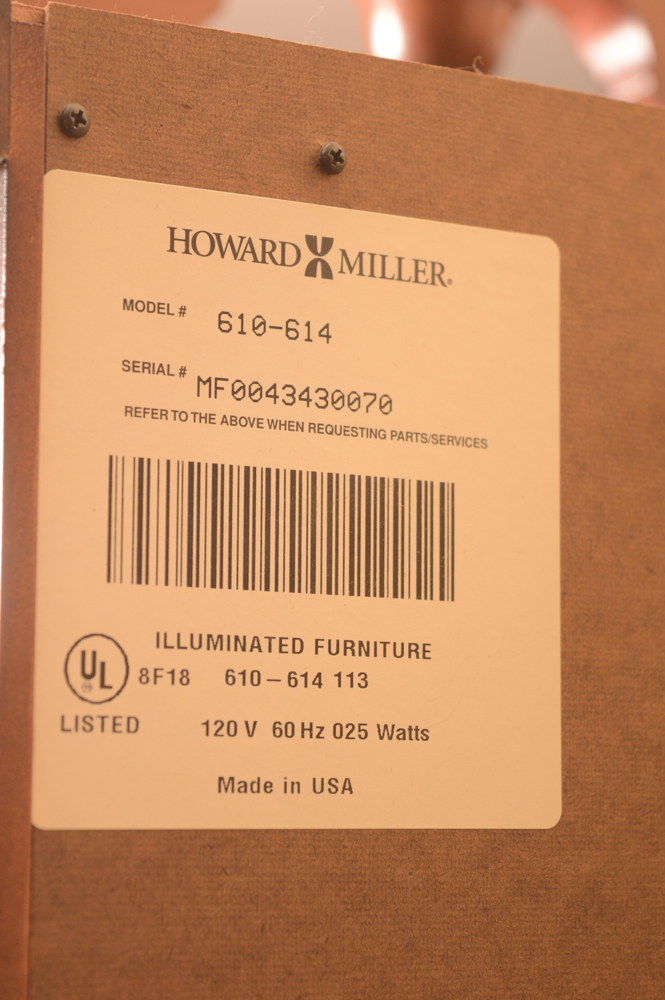 Howard Miller "Cherish" Curio Grandfather Clock