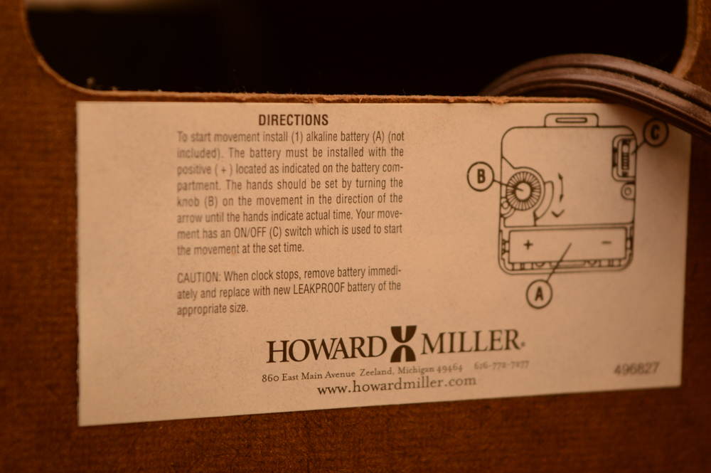 Howard Miller "Cherish" Curio Grandfather Clock