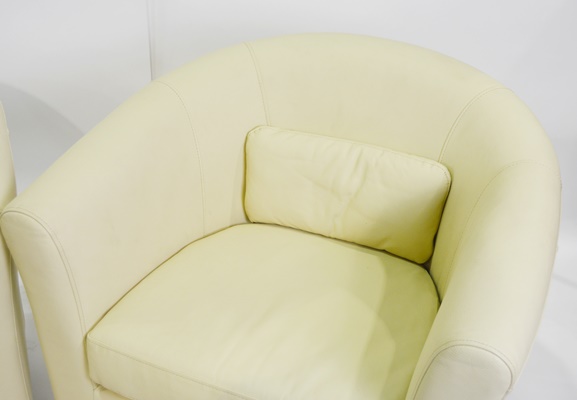 Ikea Tullsta Leather Barrel Chairs