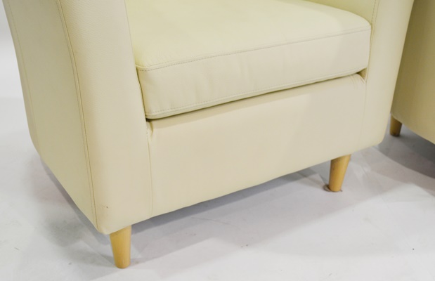 Ikea Tullsta Leather Barrel Chairs