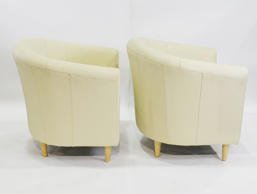 Ikea Tullsta Leather Barrel Chairs