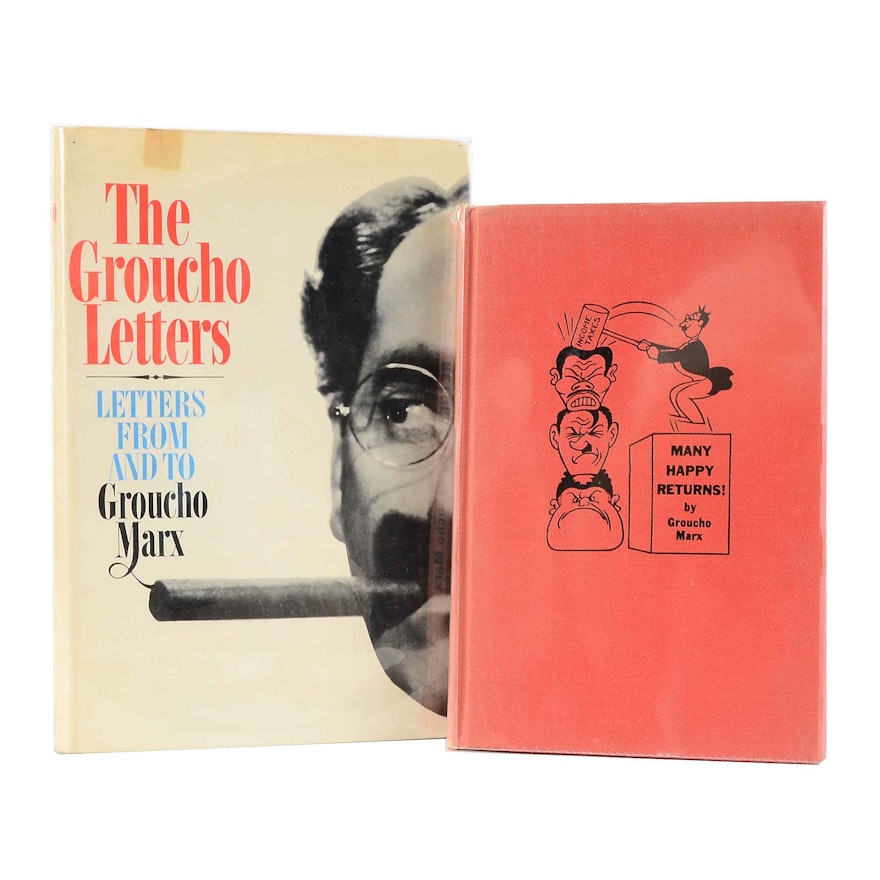 Signed Vintage Groucho Marx Books