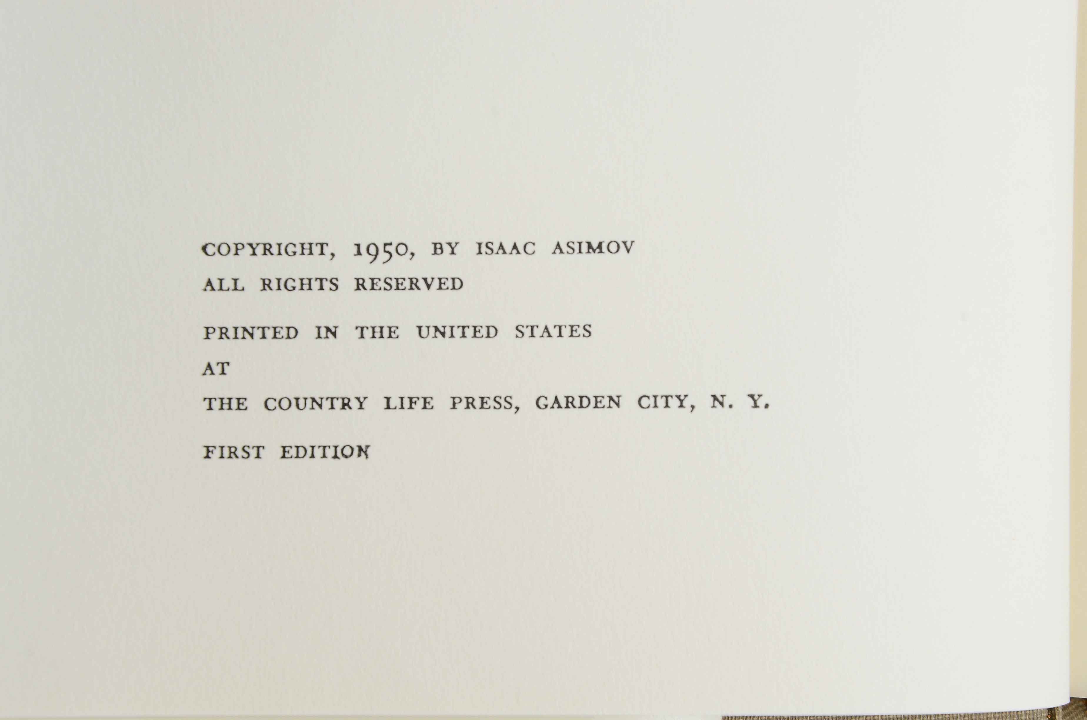 Signed Limited First Edition "Pebble in the Sky" by Isaac Asimov