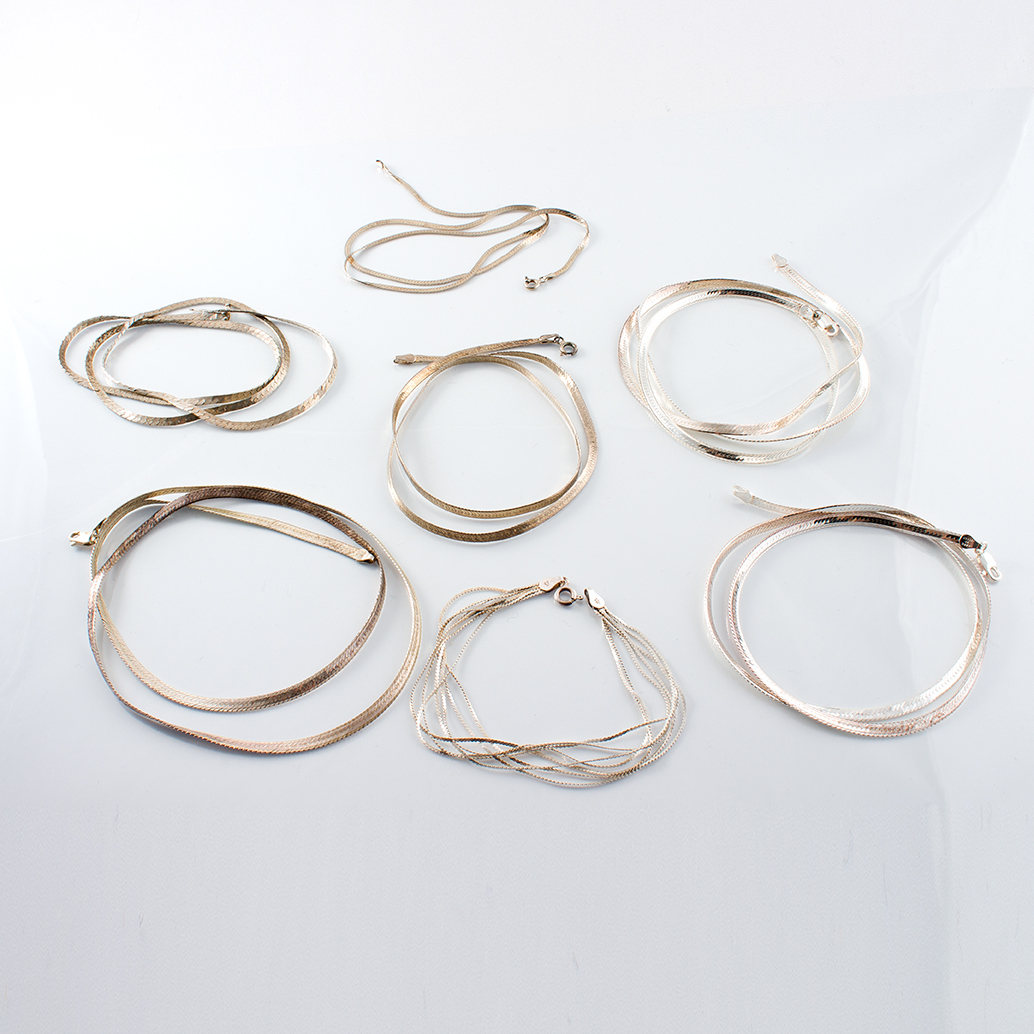 Sterling Silver Chain Necklaces and Bracelet