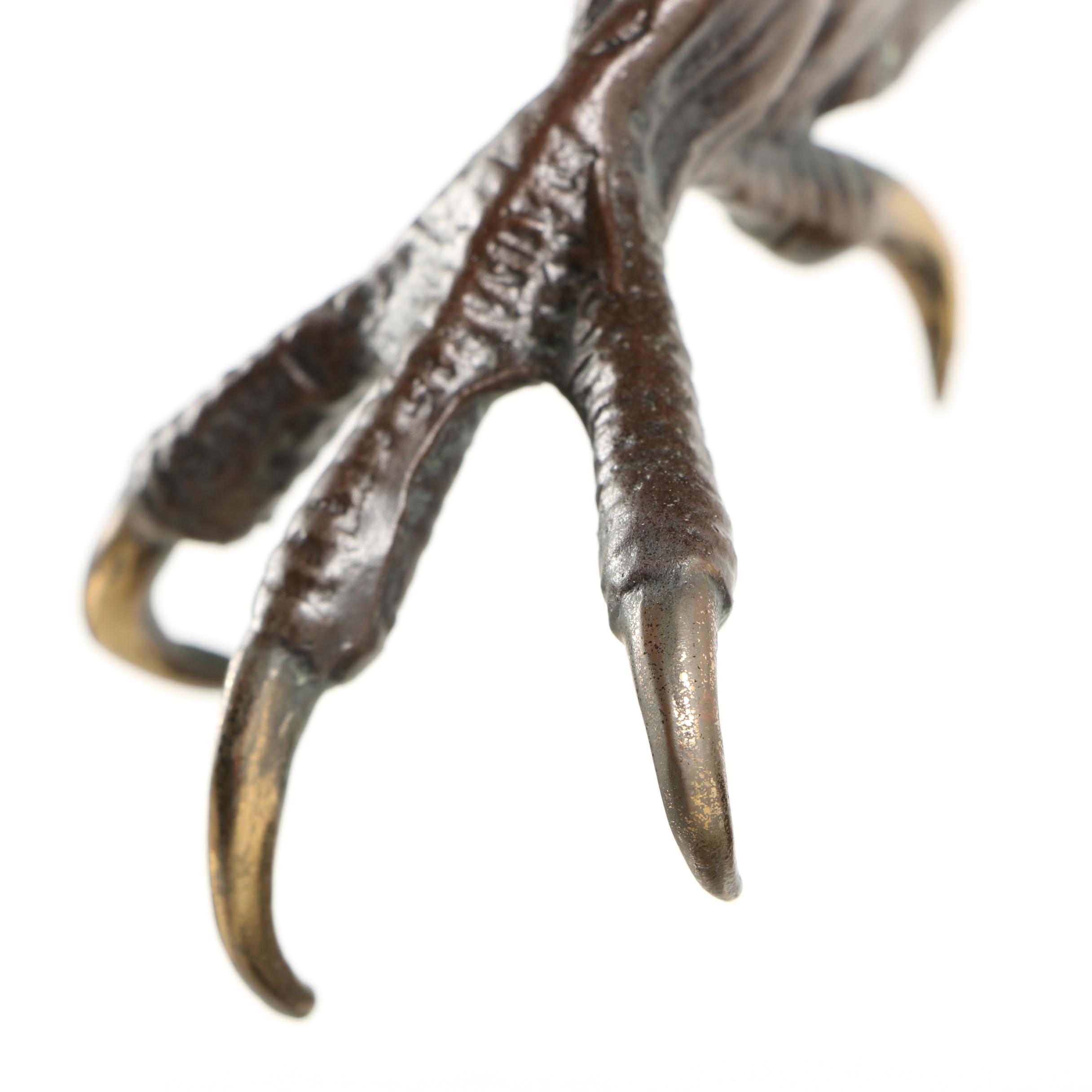 Recast Bronze Sculpture After Jules Moigniez Eagle