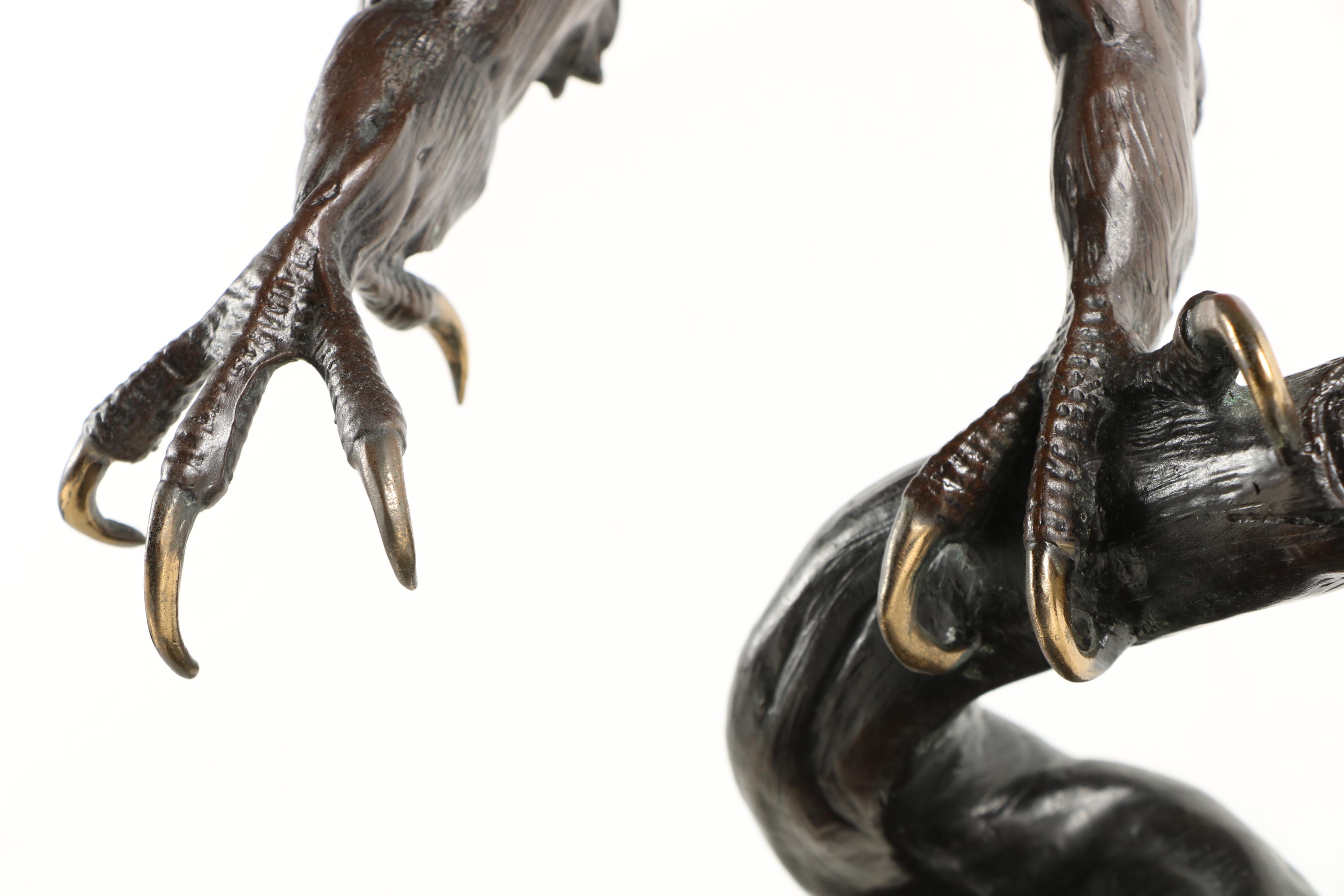 Recast Bronze Sculpture After Jules Moigniez Eagle