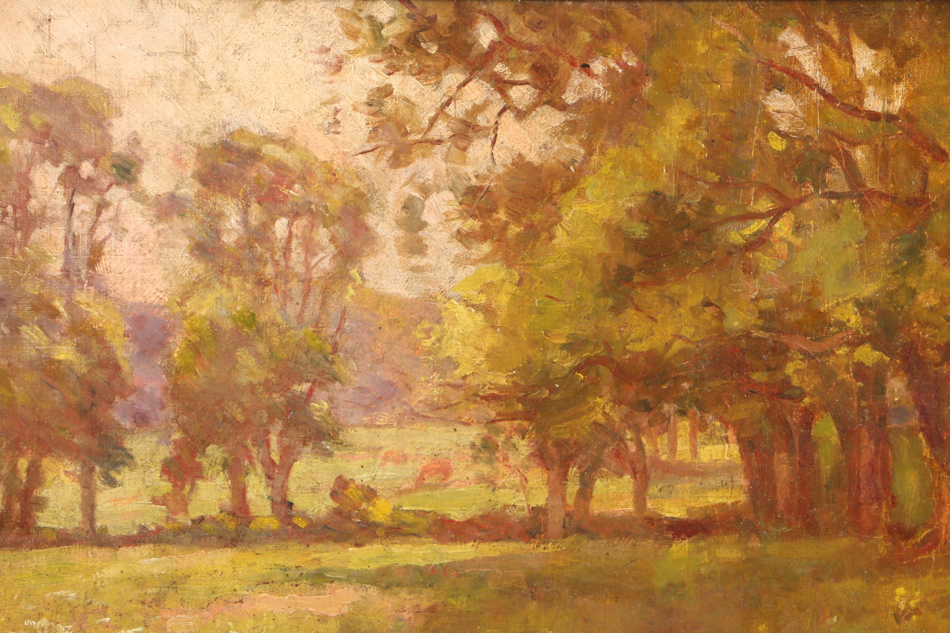 Edgar Nye Oil Painting of a Grove of Trees