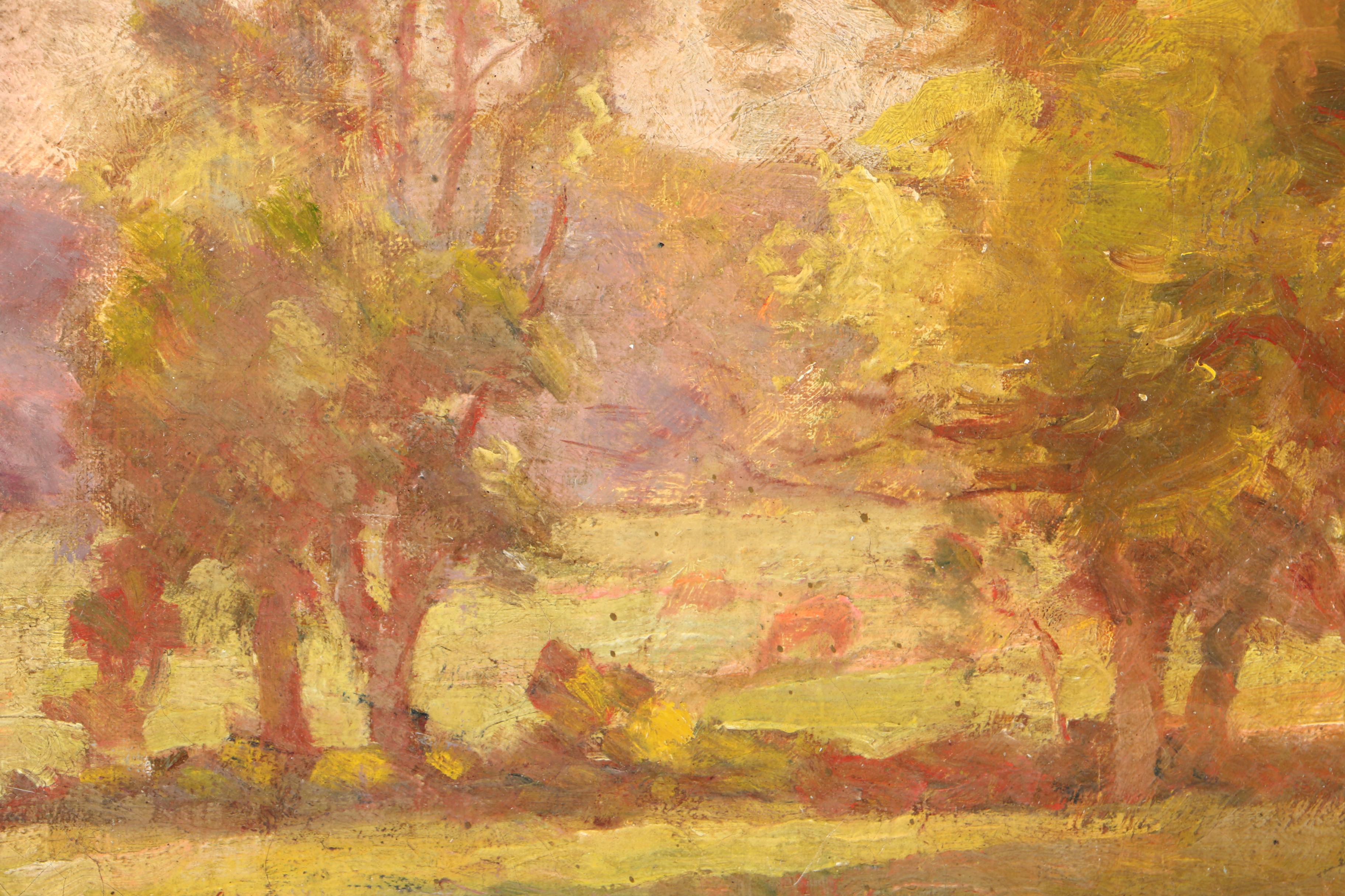 Edgar Nye Oil Painting of a Grove of Trees