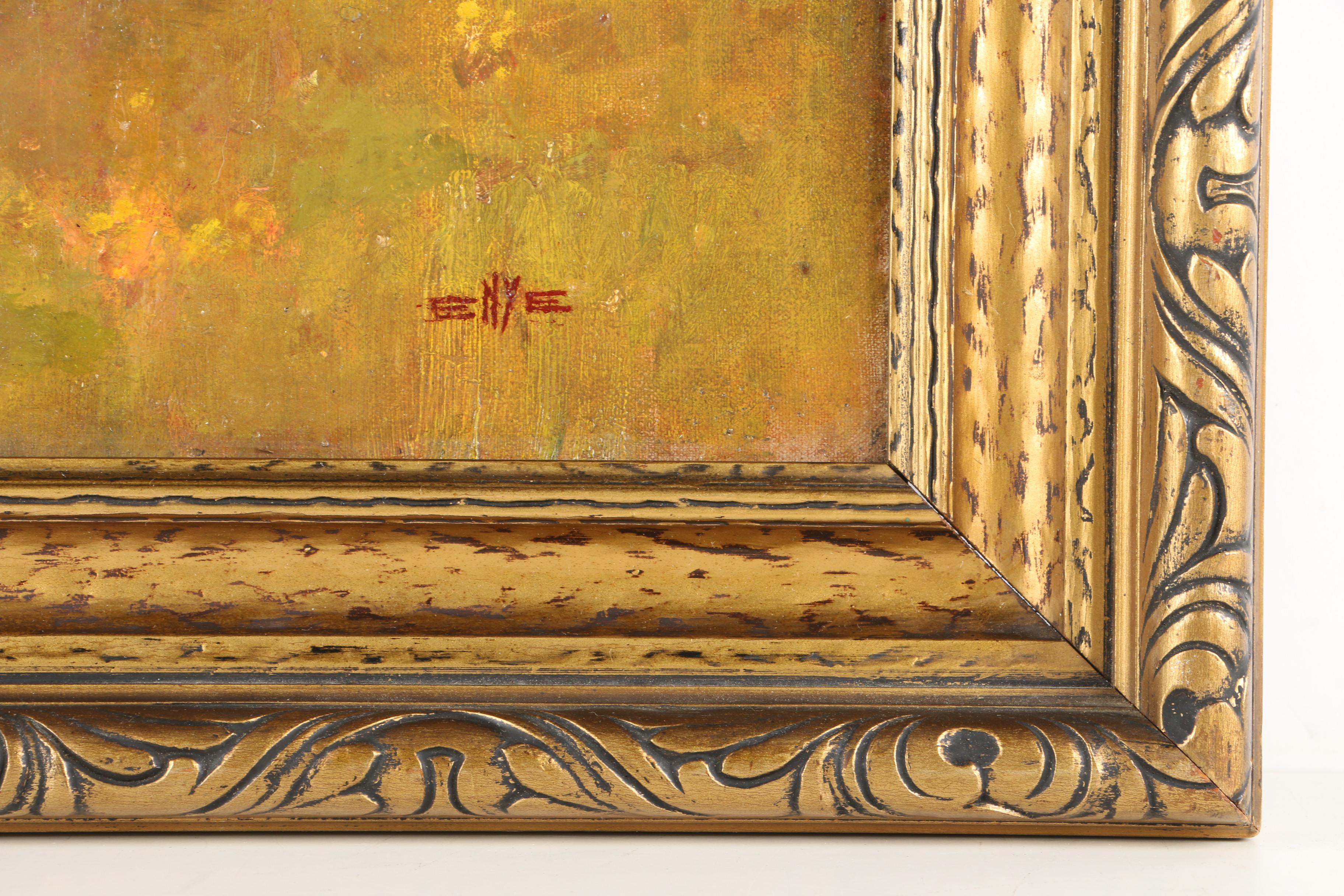 Edgar Nye Oil Painting of a Grove of Trees