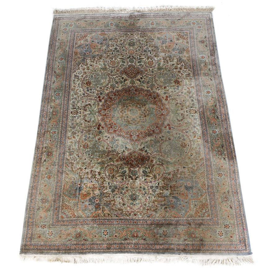 Finely Hand-Knotted Persian Isfahan Area Rug