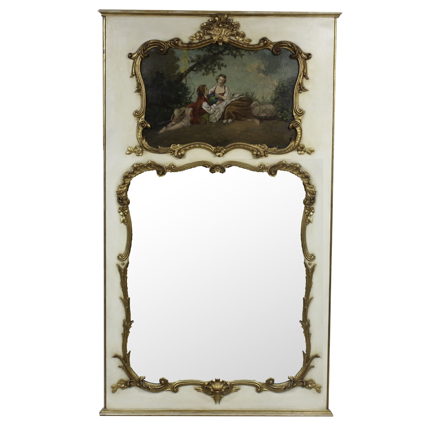 Louis XIV Style Trumeau Mirror