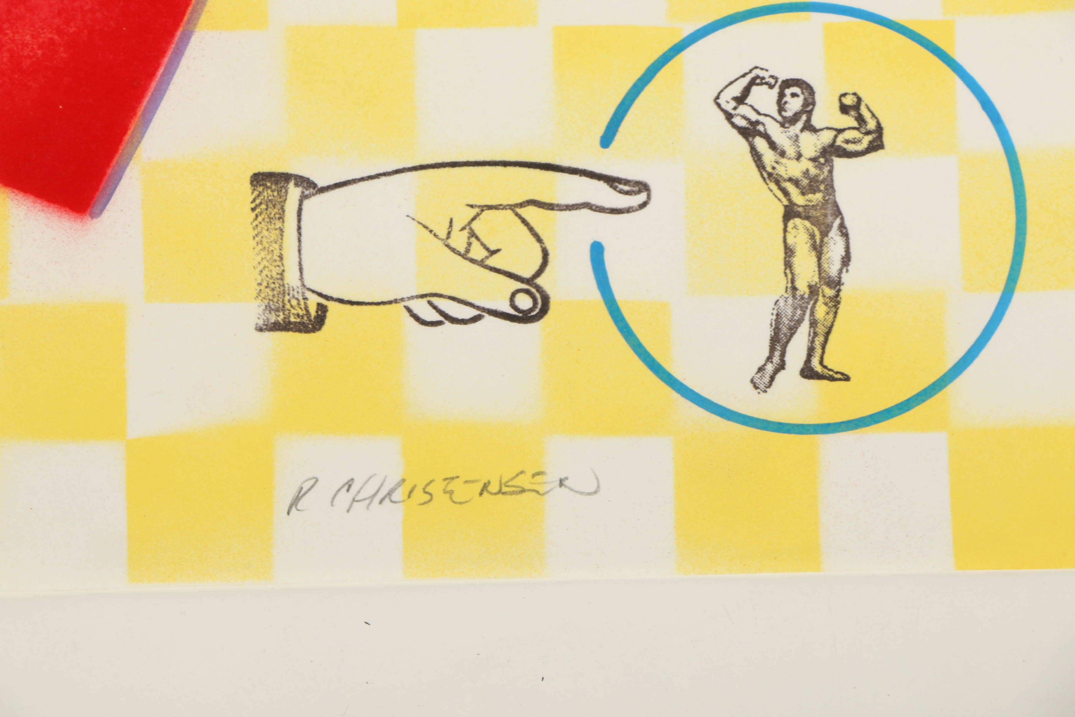 Richard Christensen Mixed Media Paintings on Paper