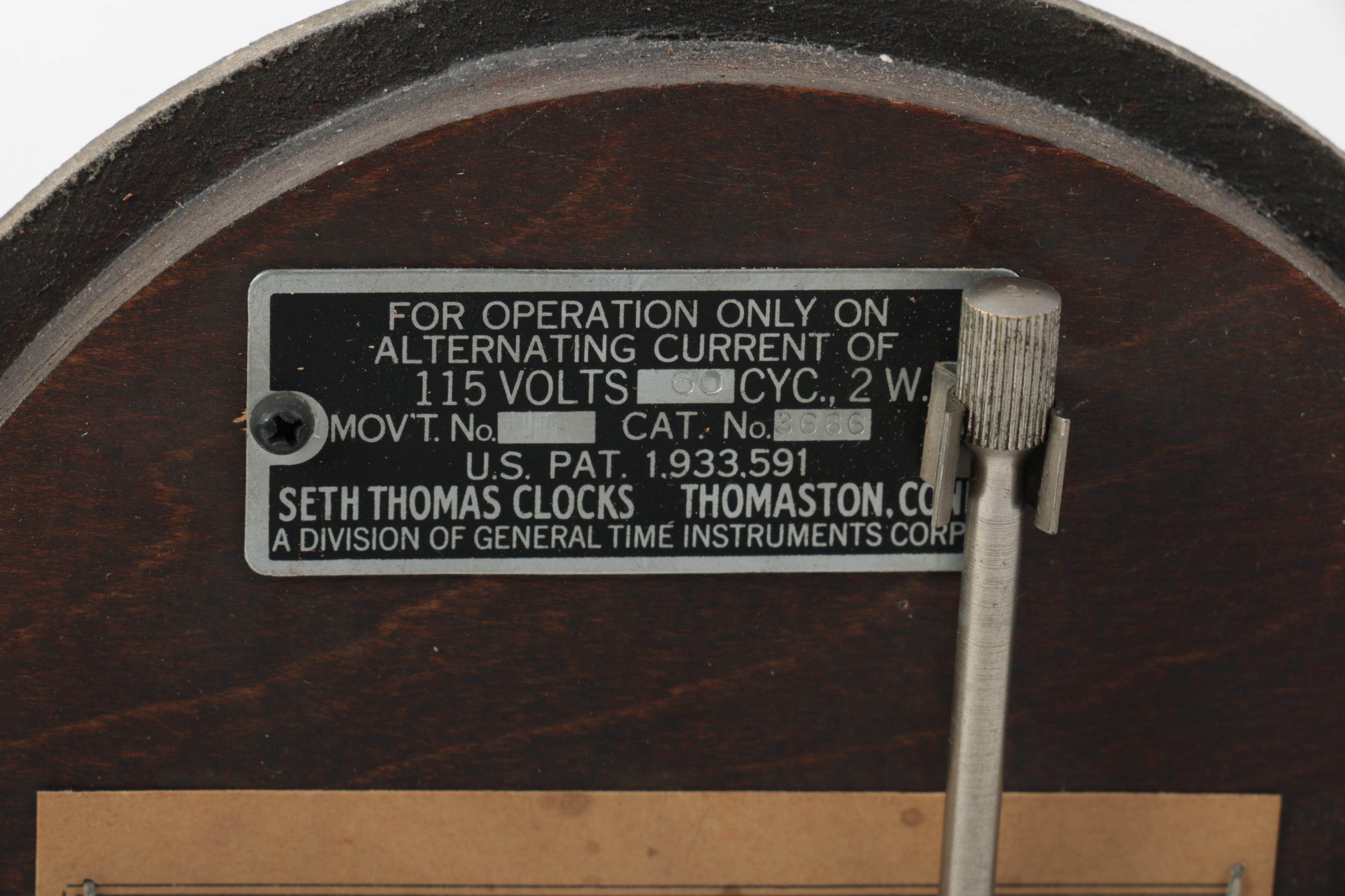 Seth Thomas Naval Mantel Clock