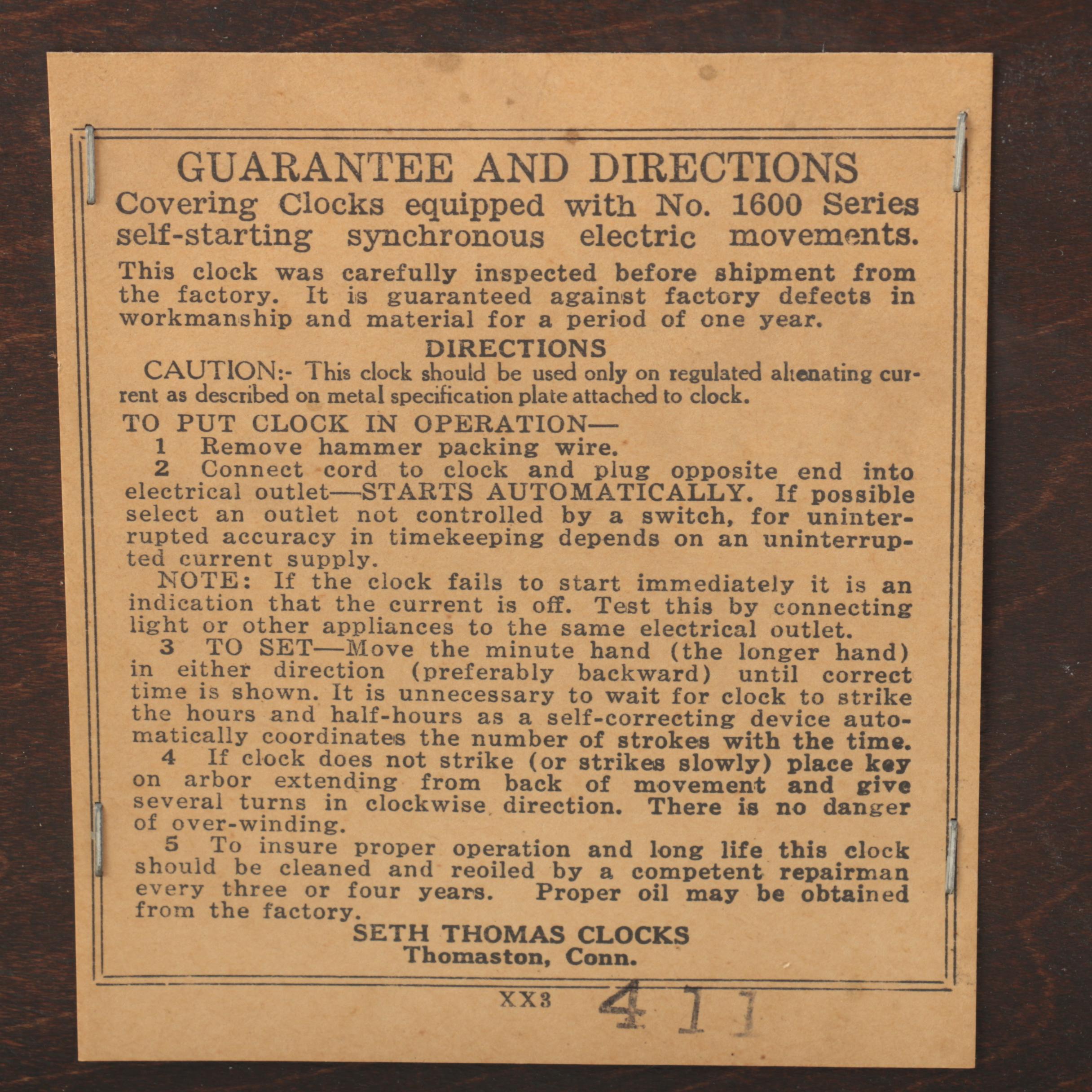 Seth Thomas Naval Mantel Clock