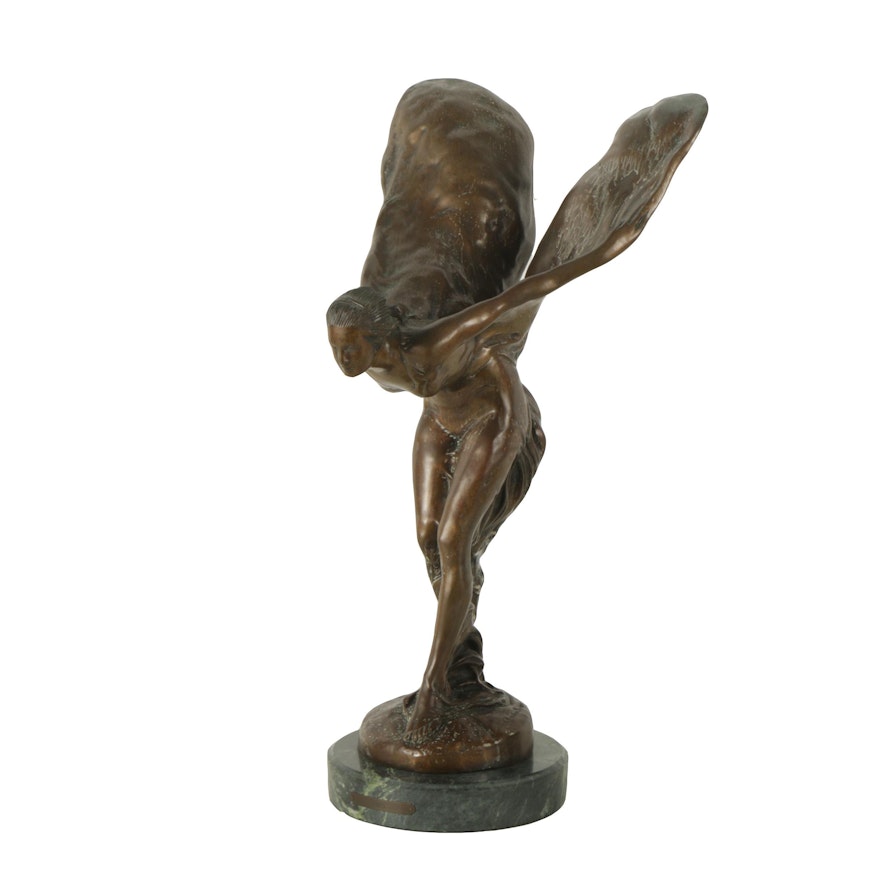 Bronze Sculpture After Charles Sykes "Spirit of Ecstasy"