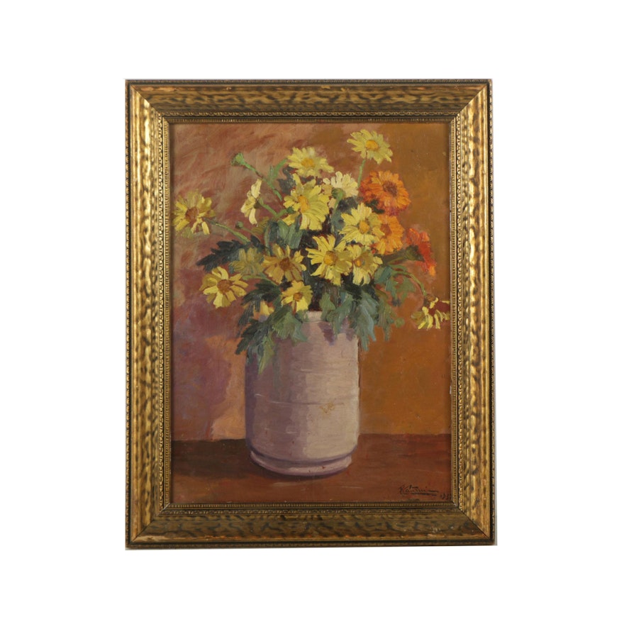 Oil Painting on Panel of Still Life