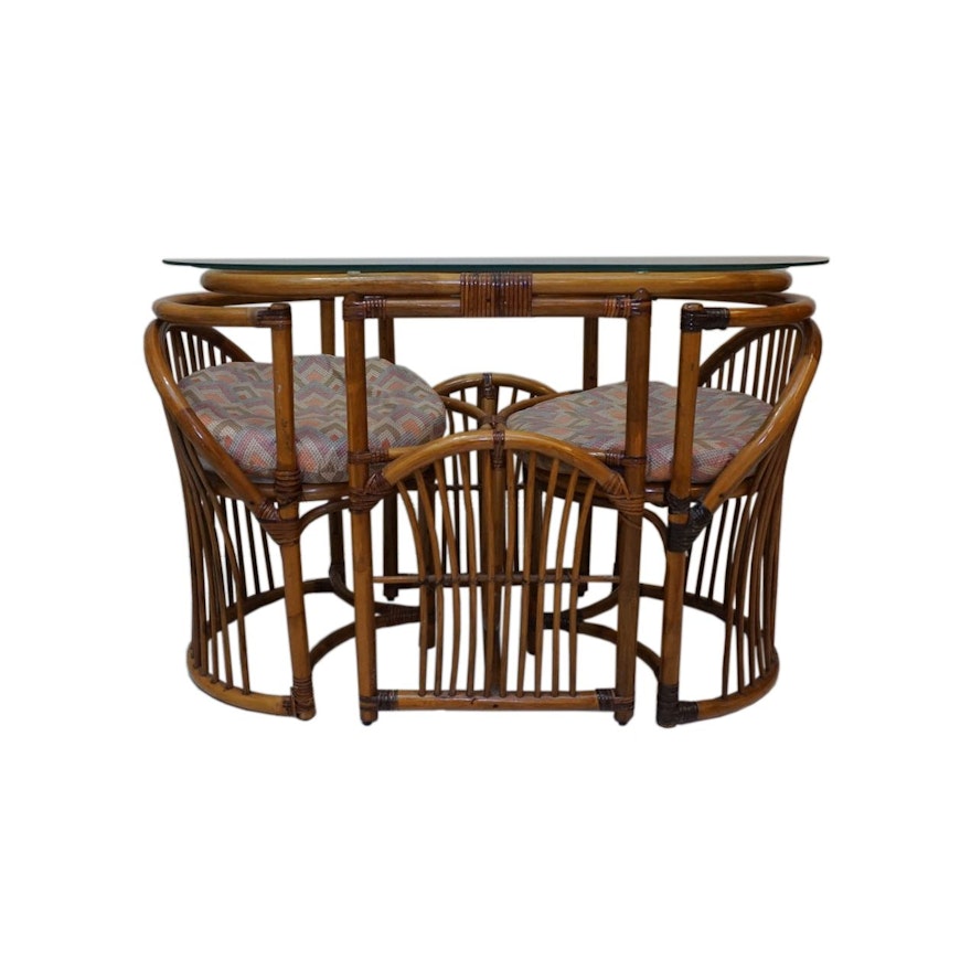 Rattan Dining Table and Chair Set