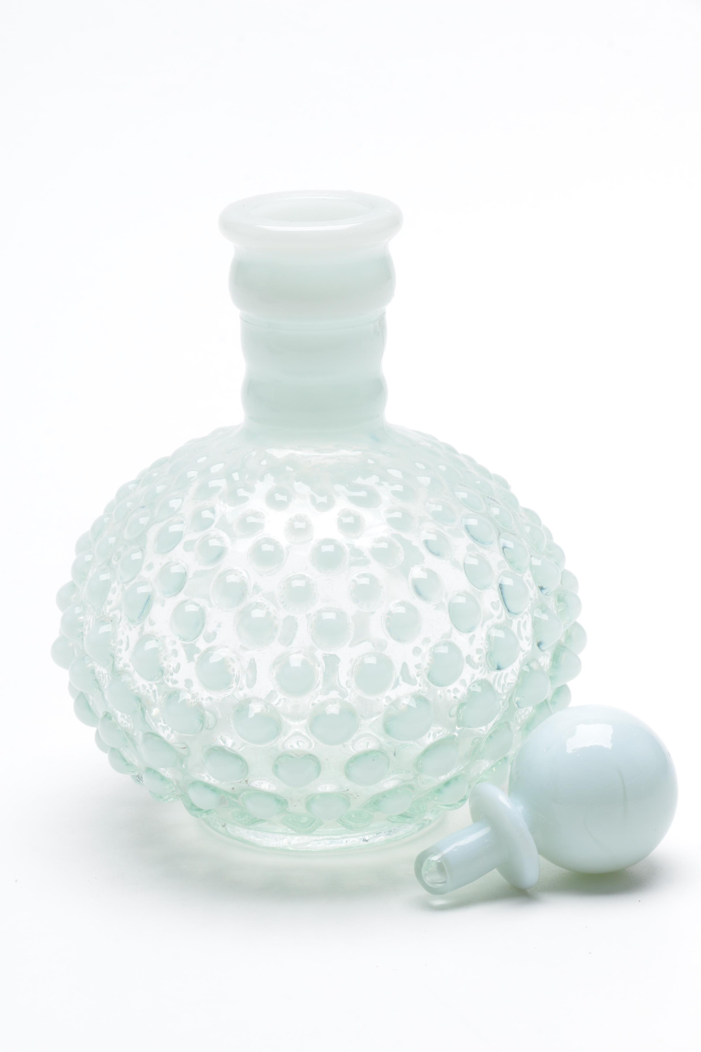 1940's Wrisley "Moonstone Clear" Perfume Bottle by Anchor Hocking