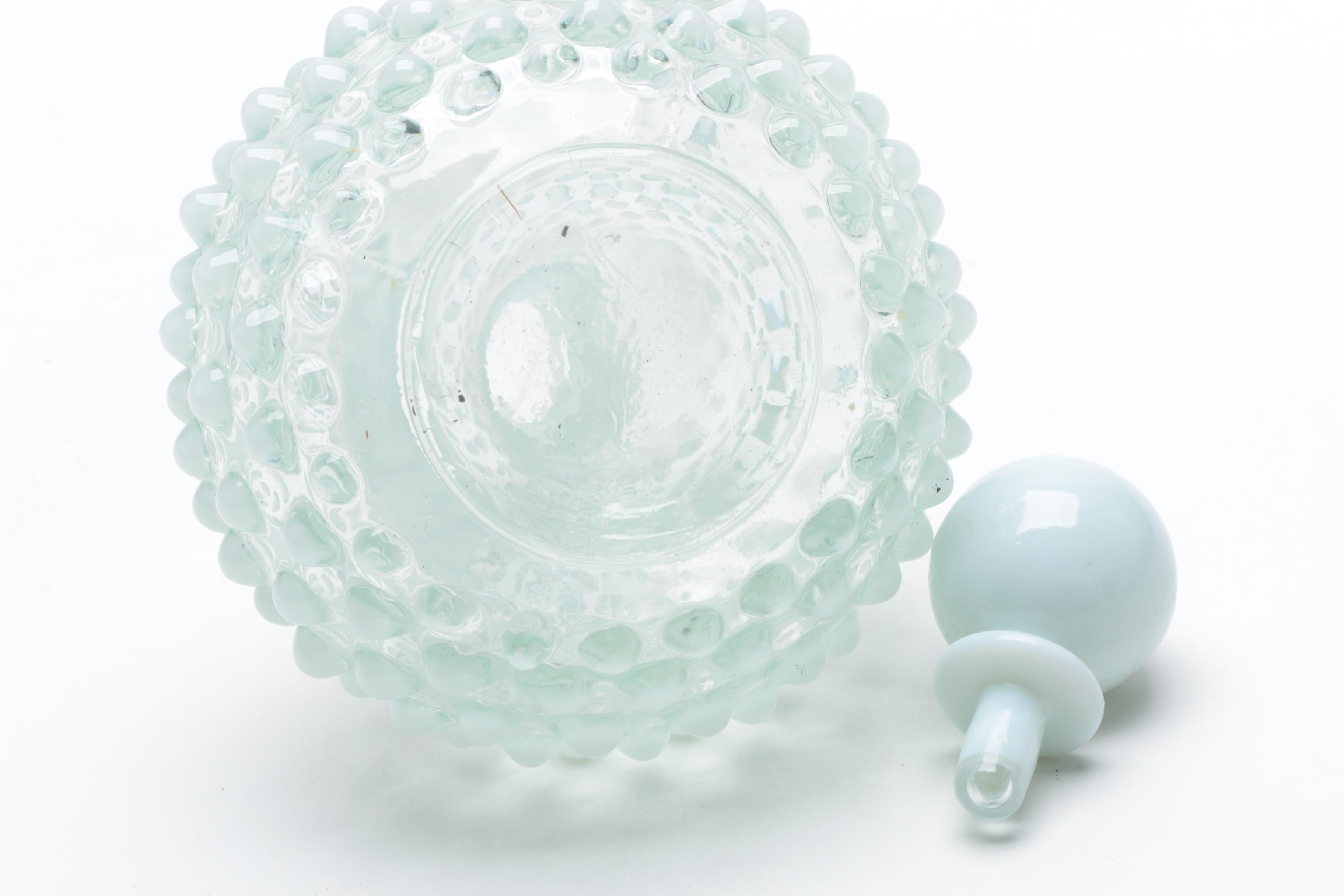 1940's Wrisley "Moonstone Clear" Perfume Bottle by Anchor Hocking