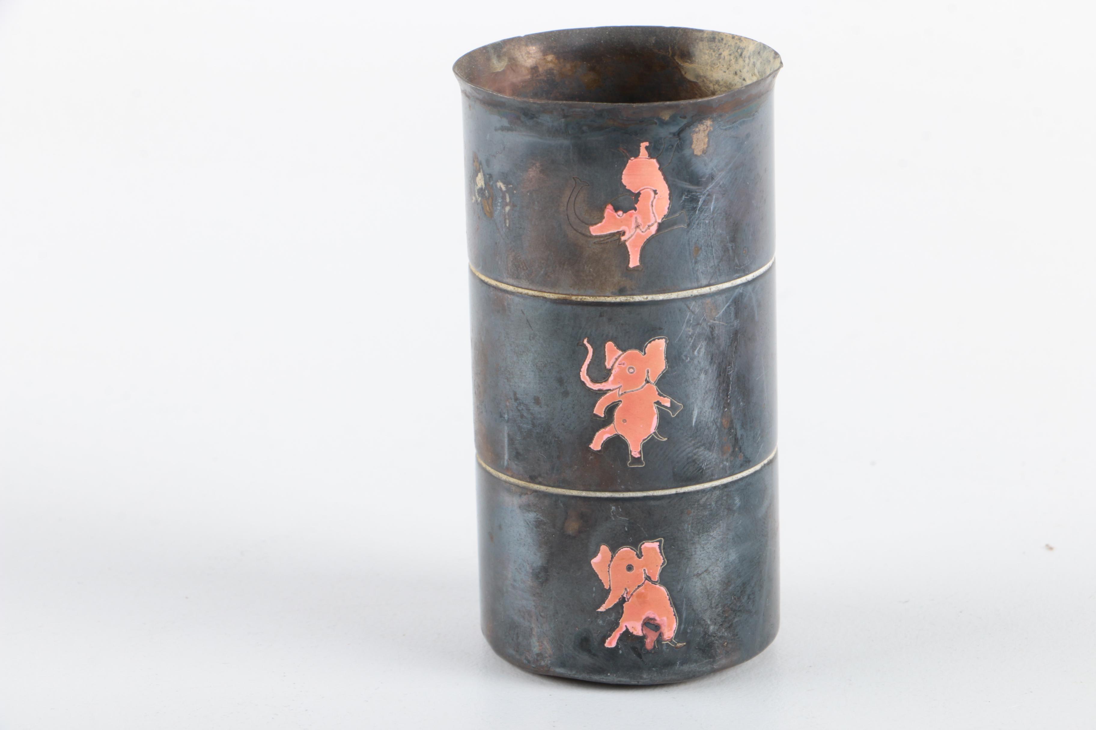 Webster Openwork Sterling Trivet with Pewter and Silver Plate Serving Utensils