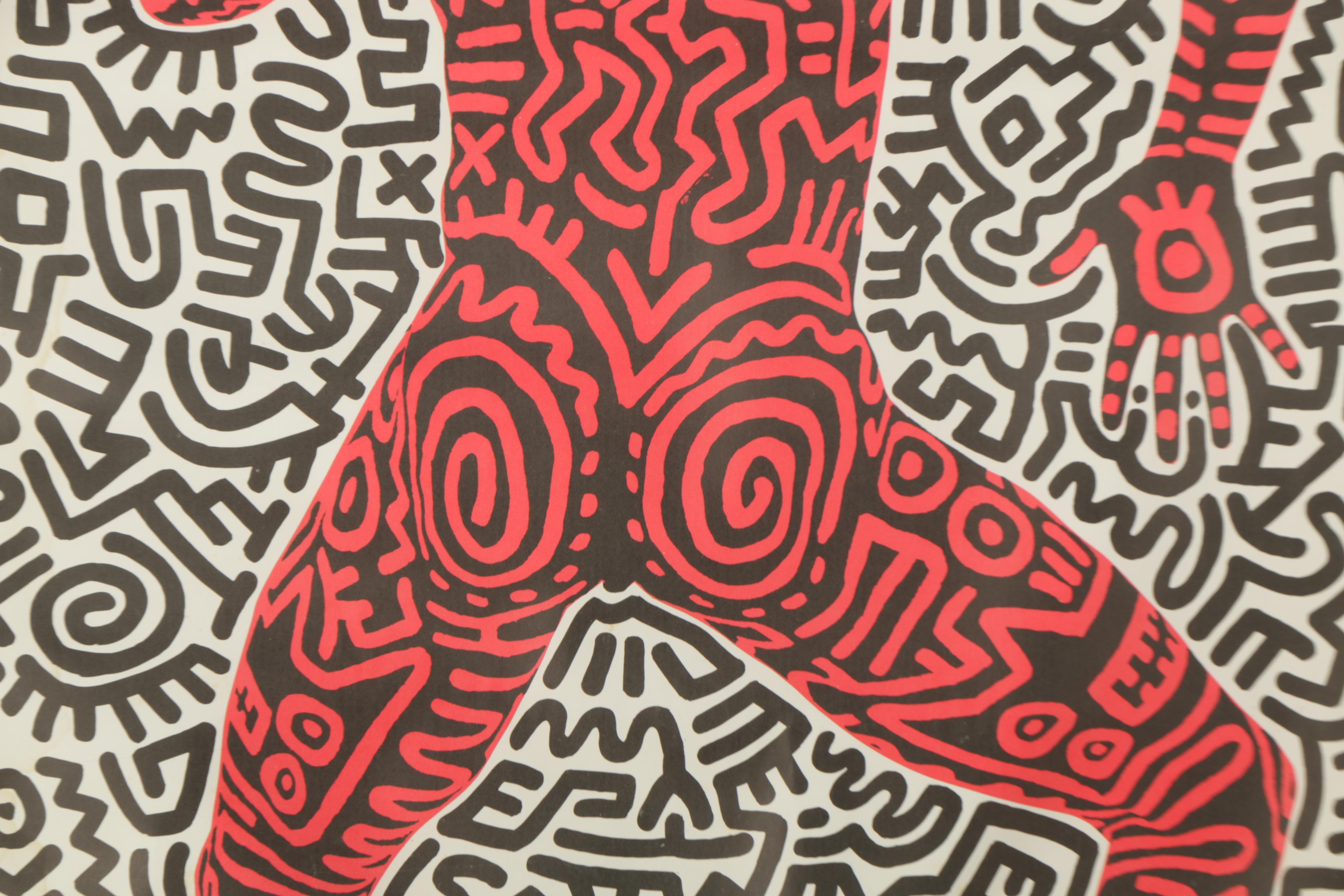 Exhibition Lithograph Poster Designed by Keith Haring "Keith Haring: Into 1984"