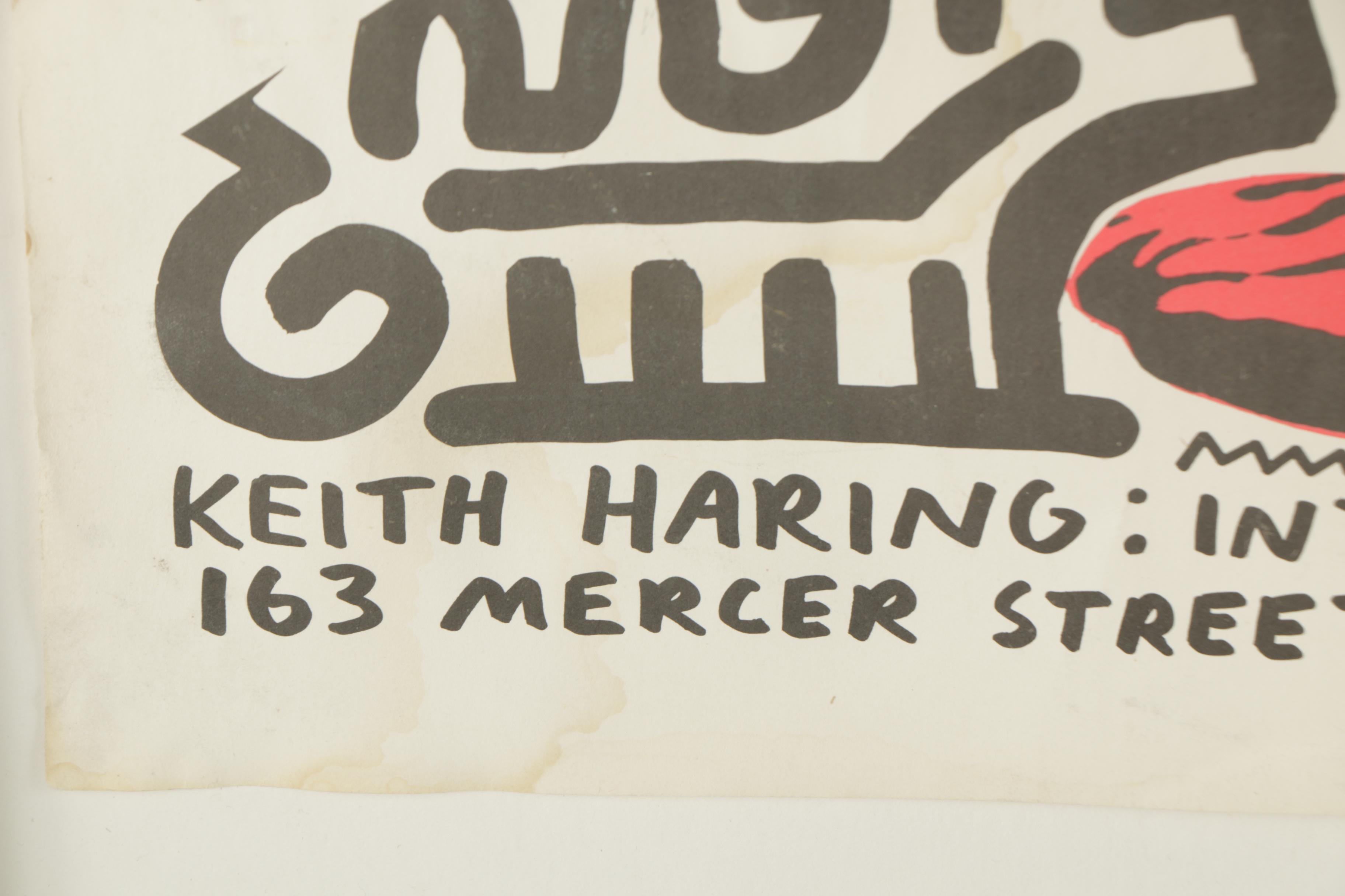 Exhibition Lithograph Poster Designed by Keith Haring "Keith Haring: Into 1984"