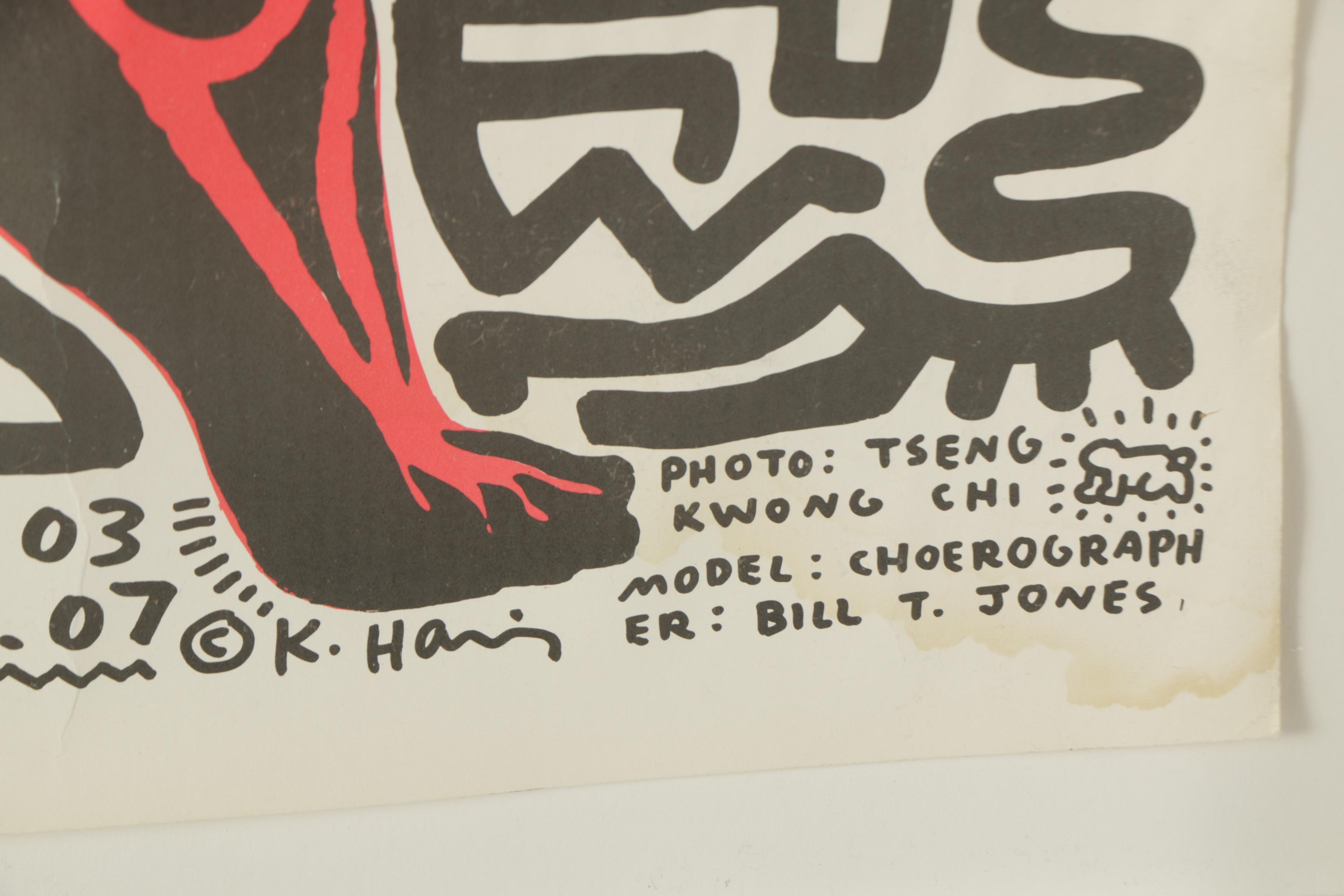 Exhibition Lithograph Poster Designed by Keith Haring "Keith Haring: Into 1984"