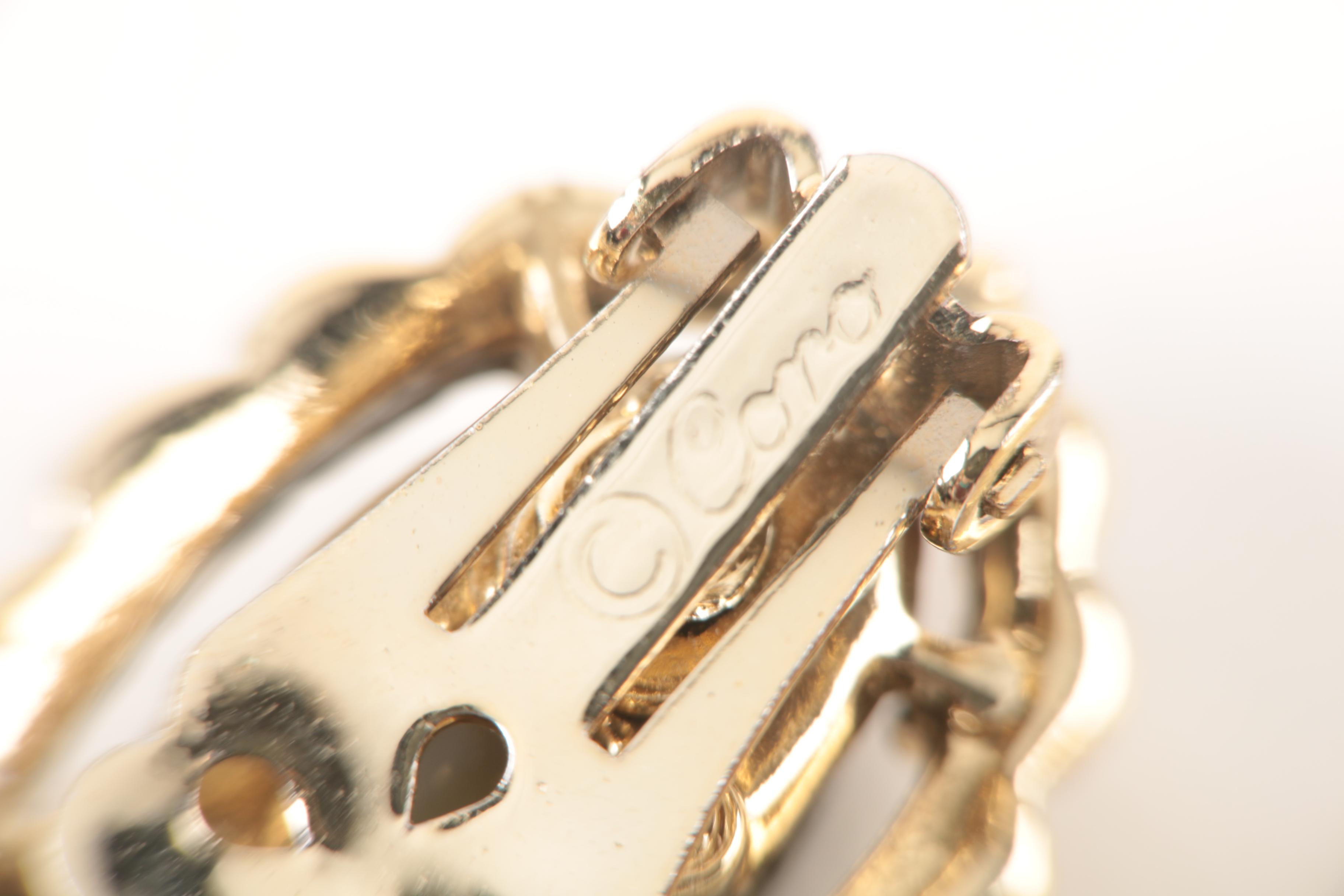 Assorted Costume Earrings and a Necklace Including Trifari and Coro