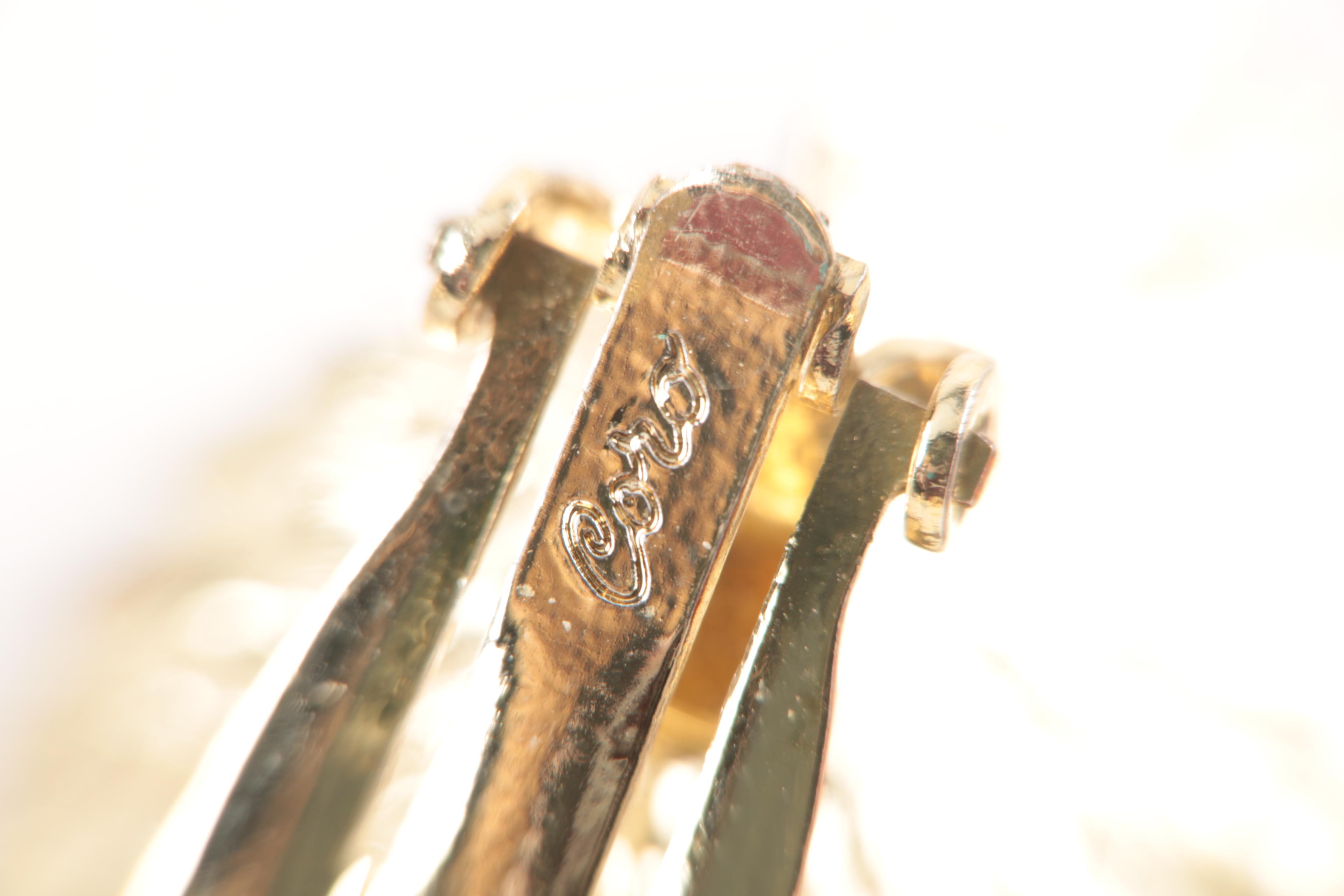 Assorted Costume Earrings and a Necklace Including Trifari and Coro