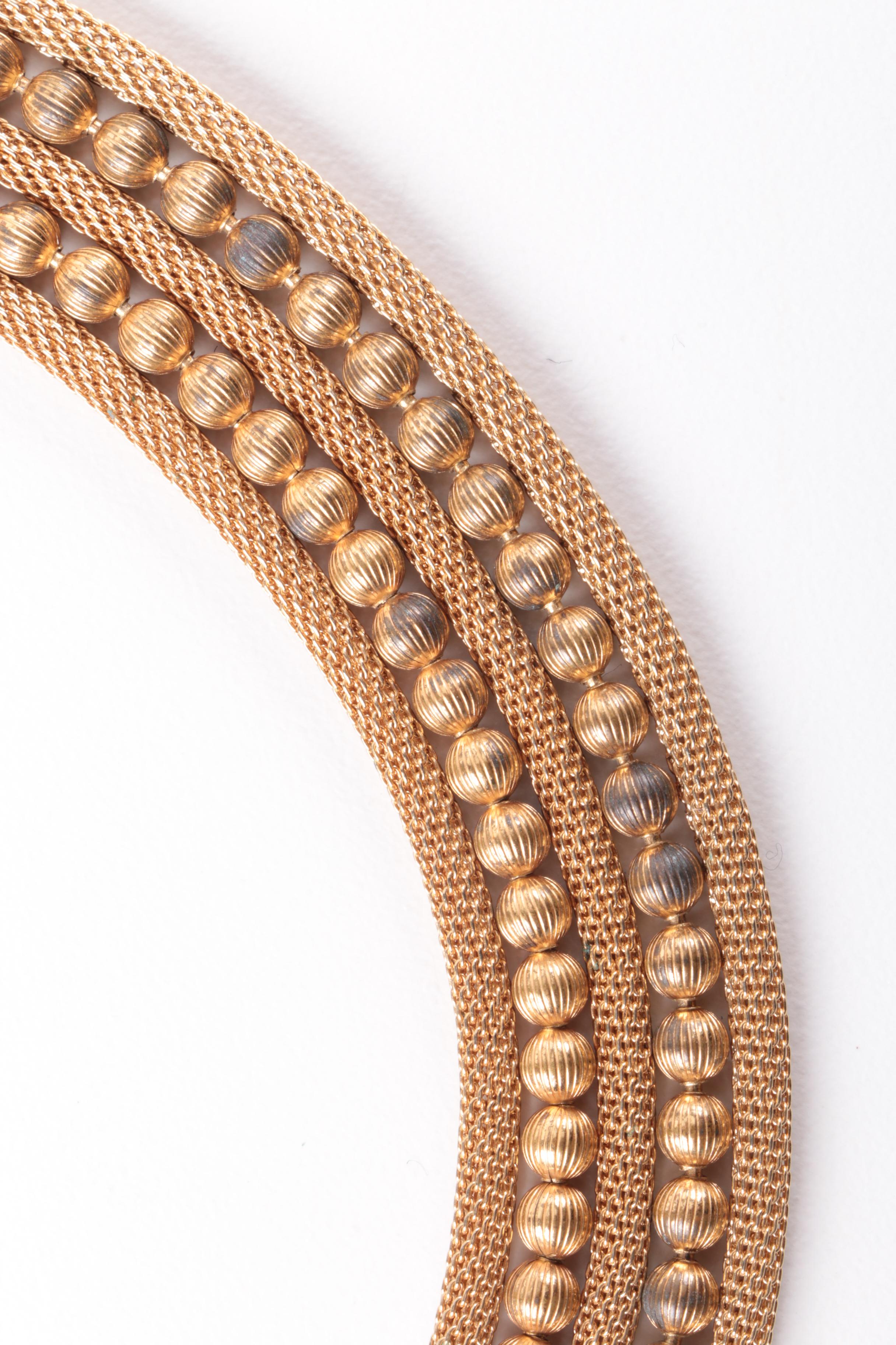 Grouping of Gold Tone Necklaces