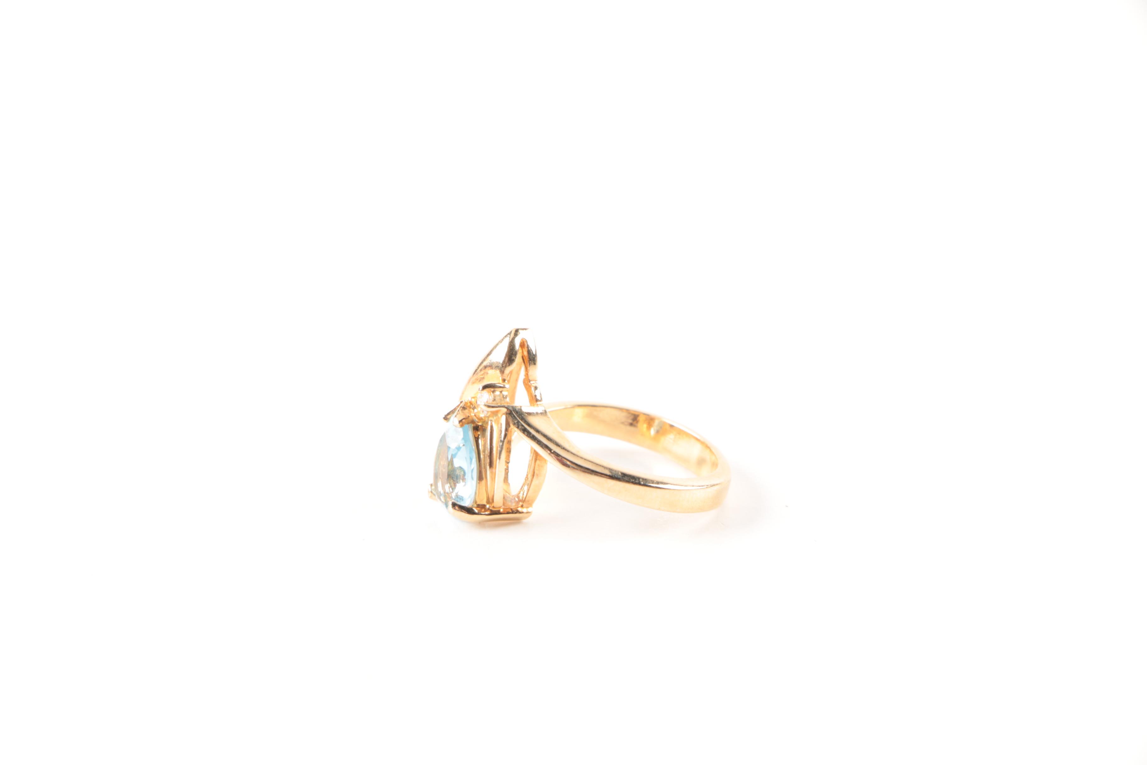 Gold-Tone Glass Stone Ring Selection