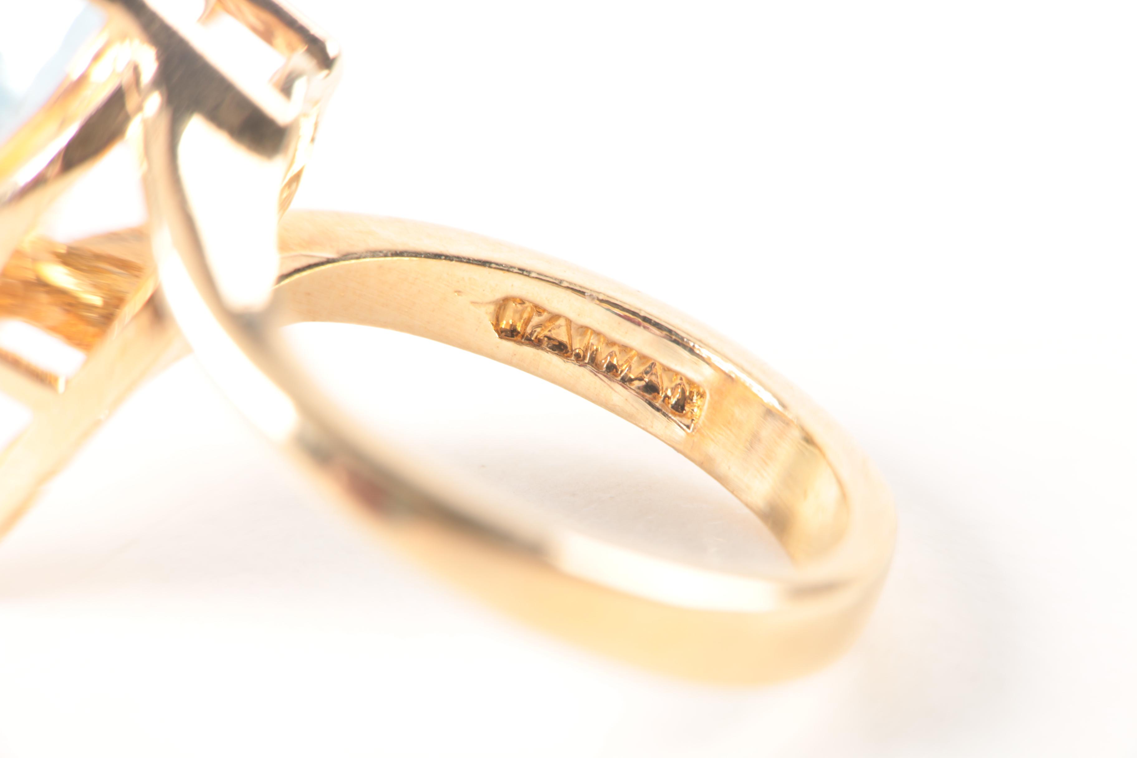 Gold-Tone Glass Stone Ring Selection