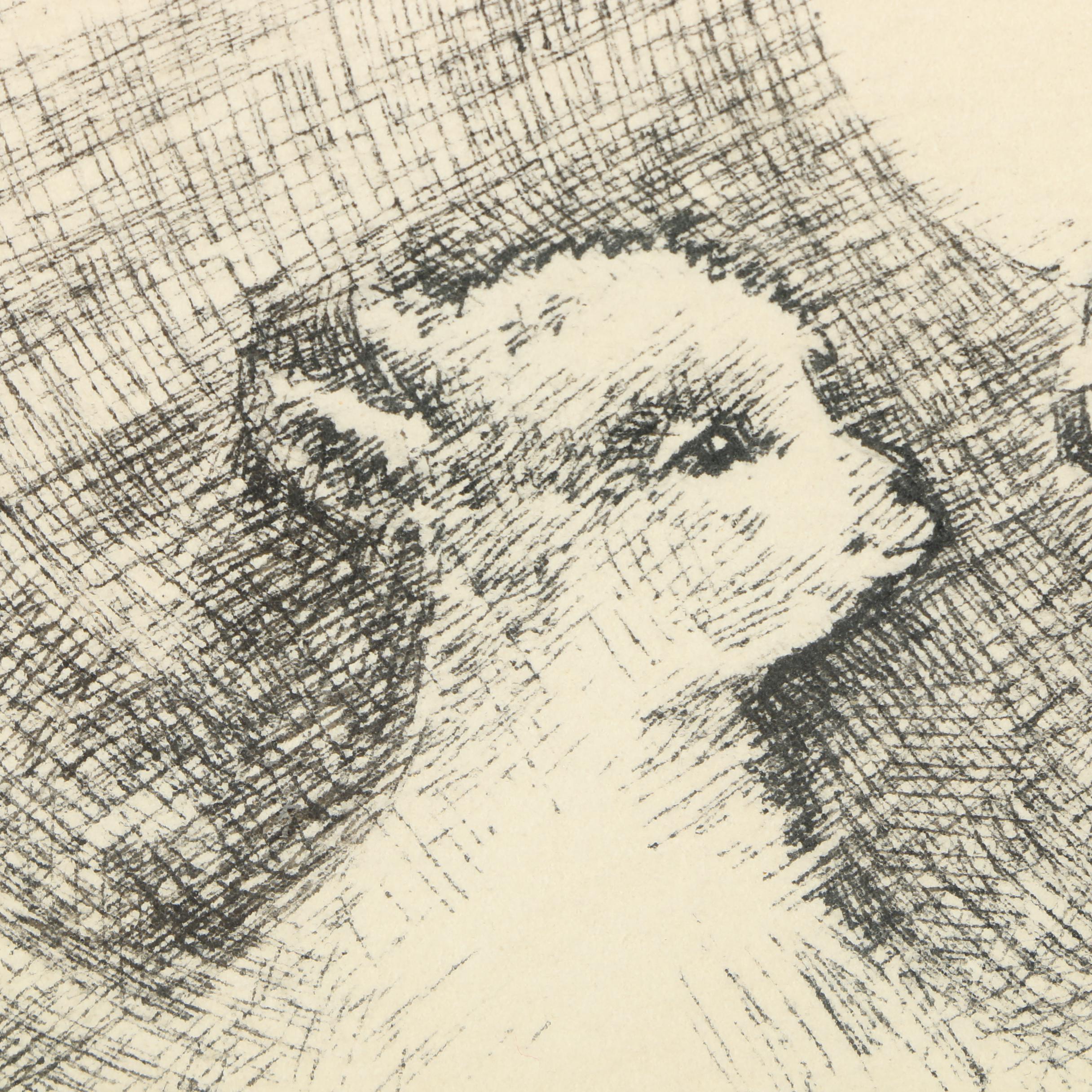 Adrian Compton 1985 Etching on Paper "What the World Needs Now"