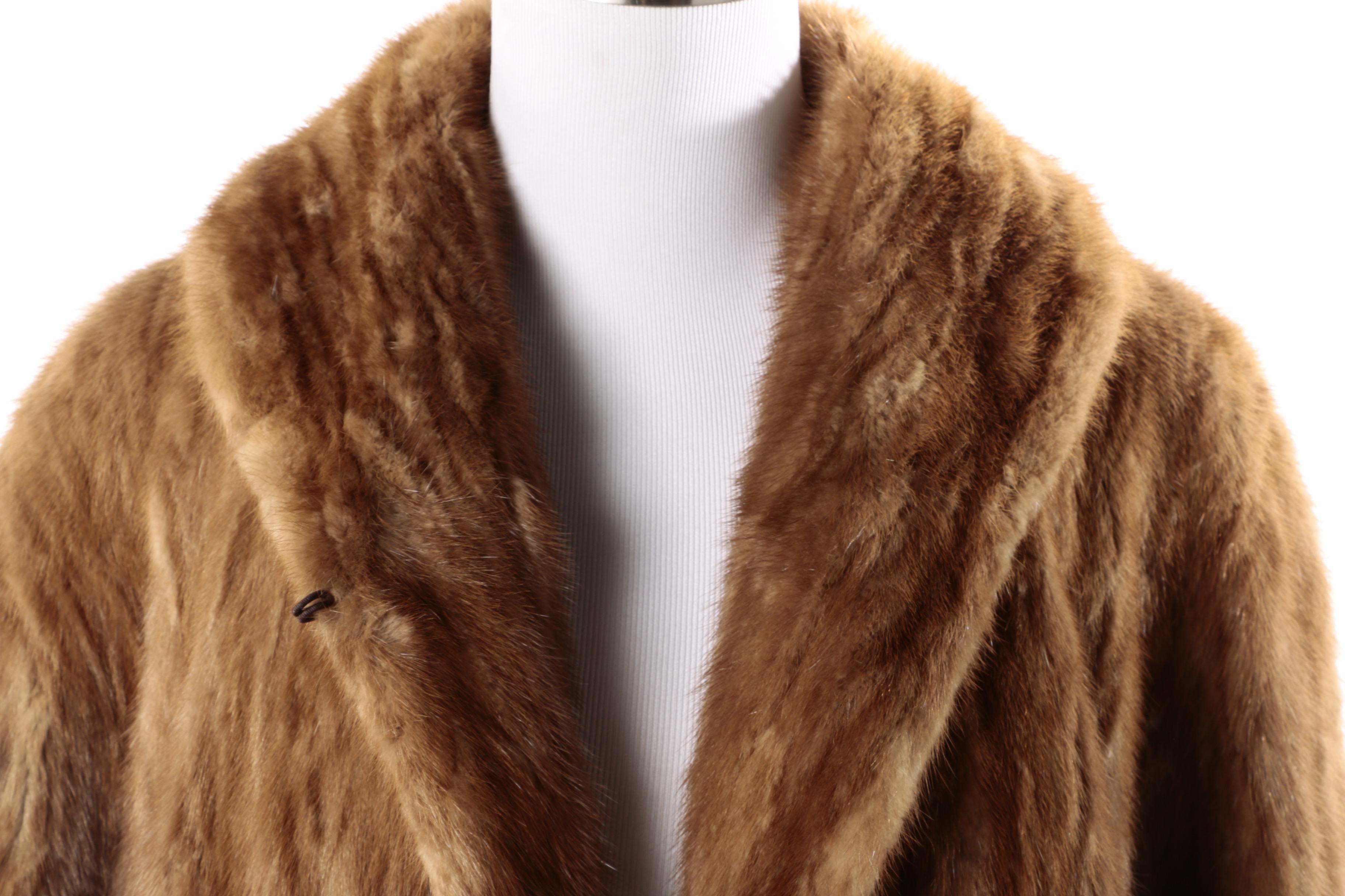 Vintage Pastel Mink Fur Coat