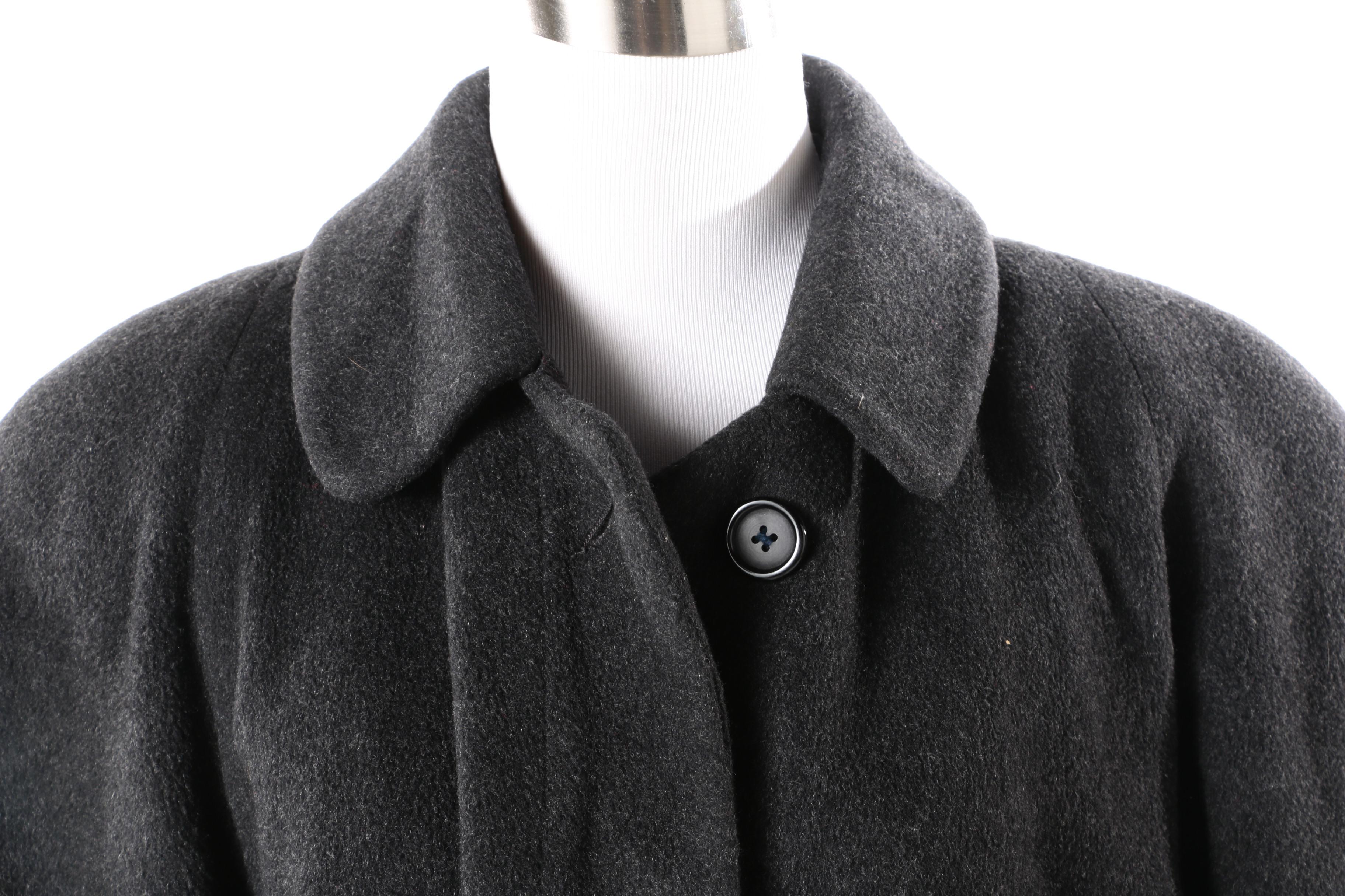 Women's Evan-Picone Petites Grey Wool Overcoat
