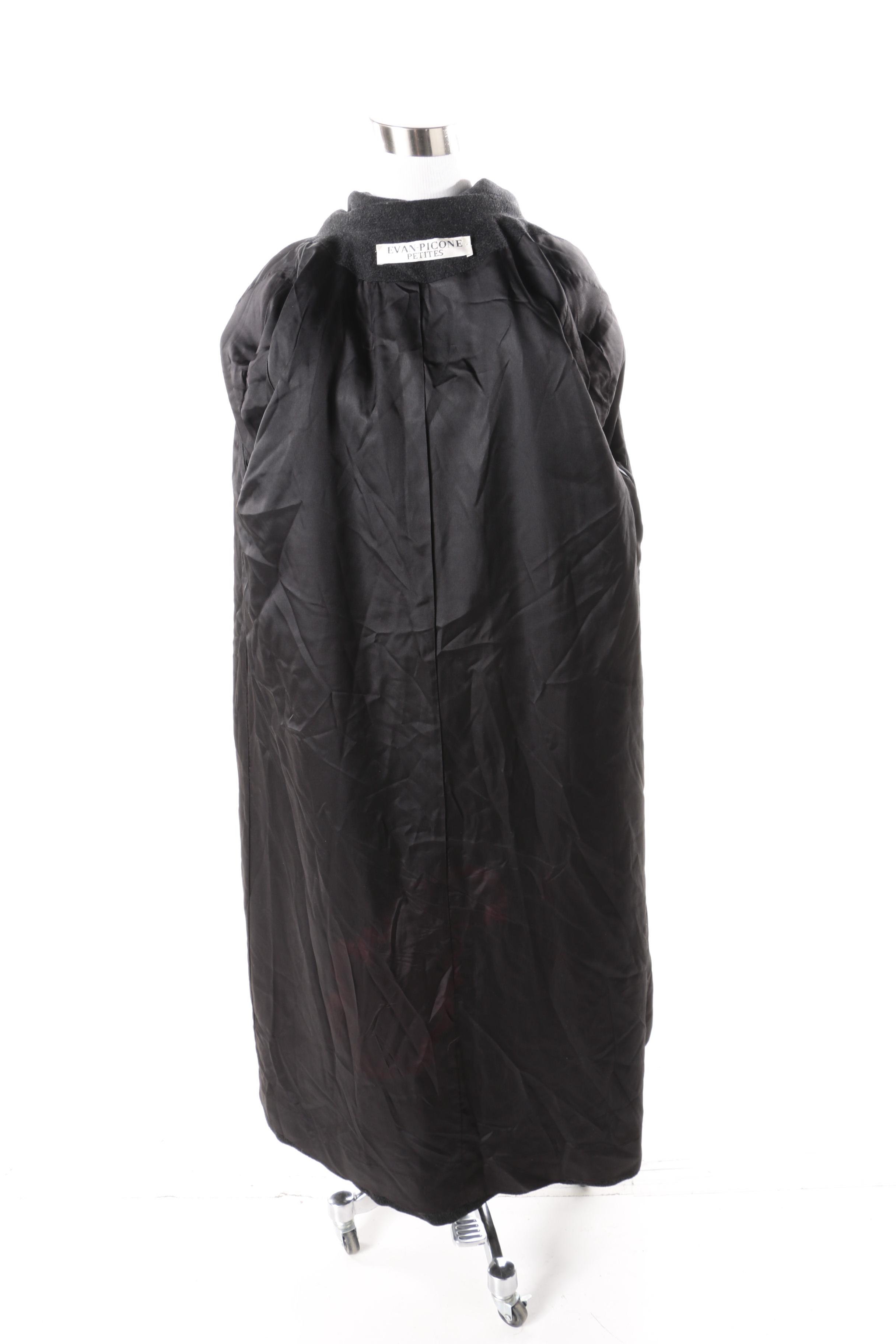 Women's Evan-Picone Petites Grey Wool Overcoat