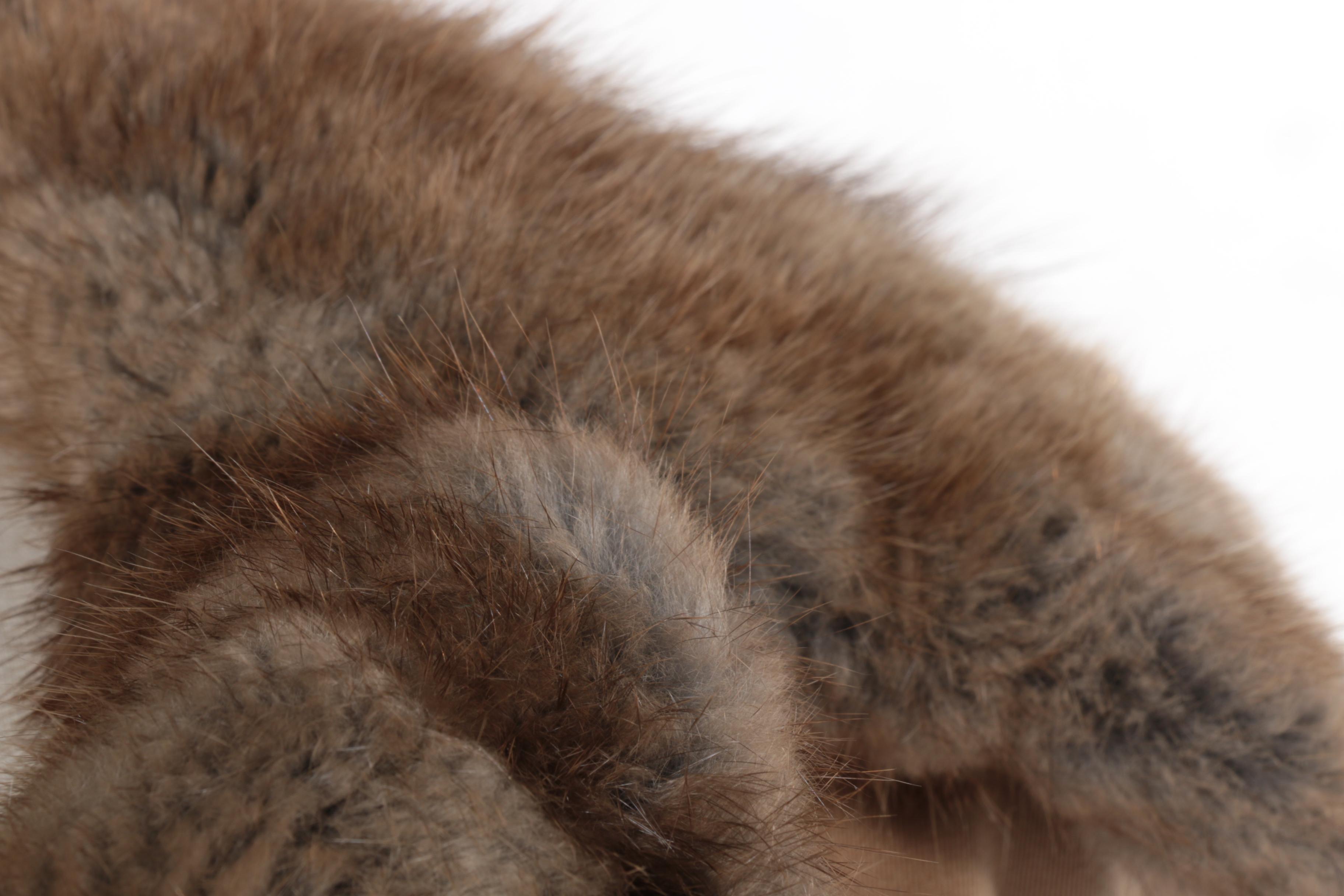 Women's Muskrat Fur Lined Trench Coat