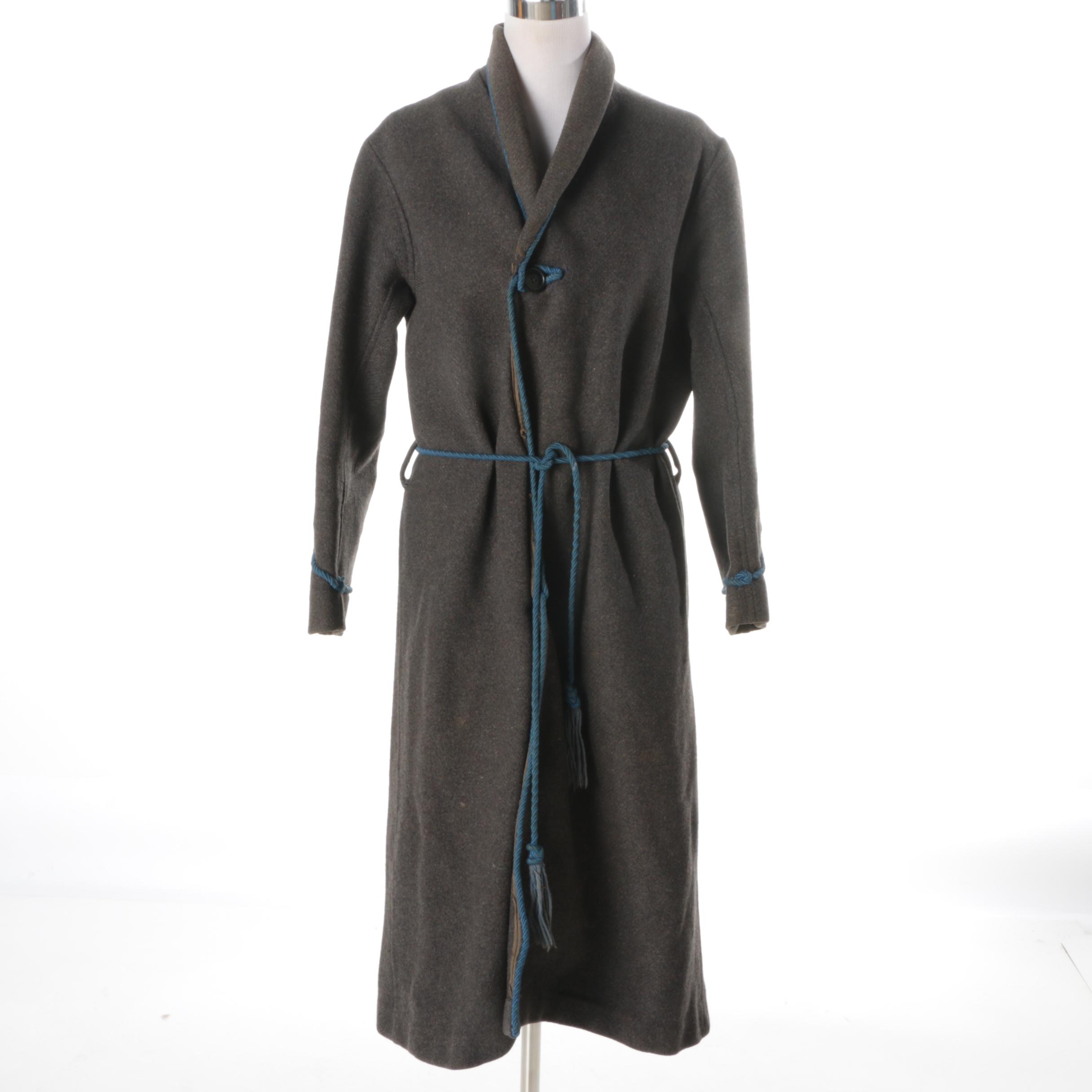 Men's Grey Wool Coat