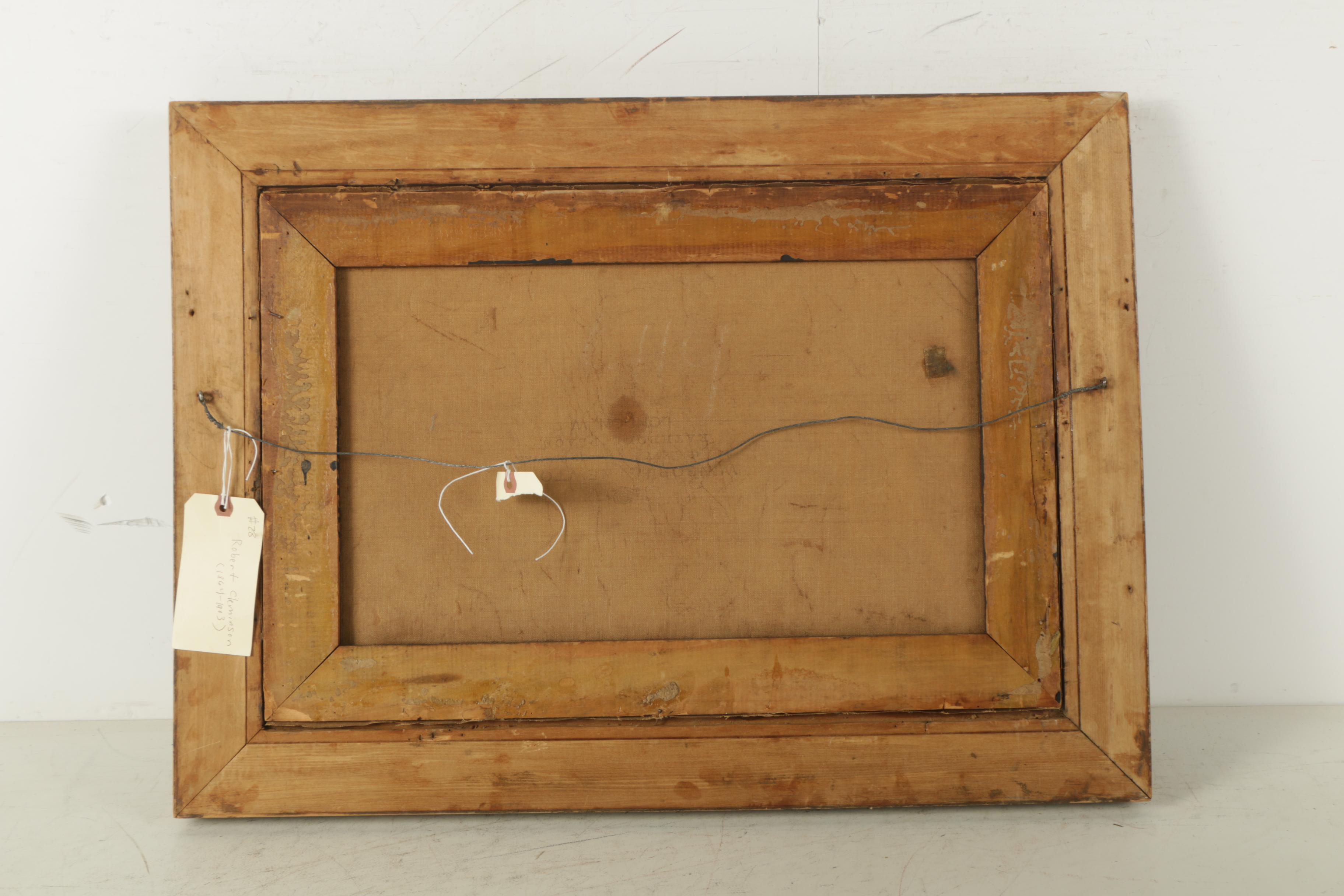 Oil Painting on Canvas of Hunting Dogs in the Manner of Robert Cleminson