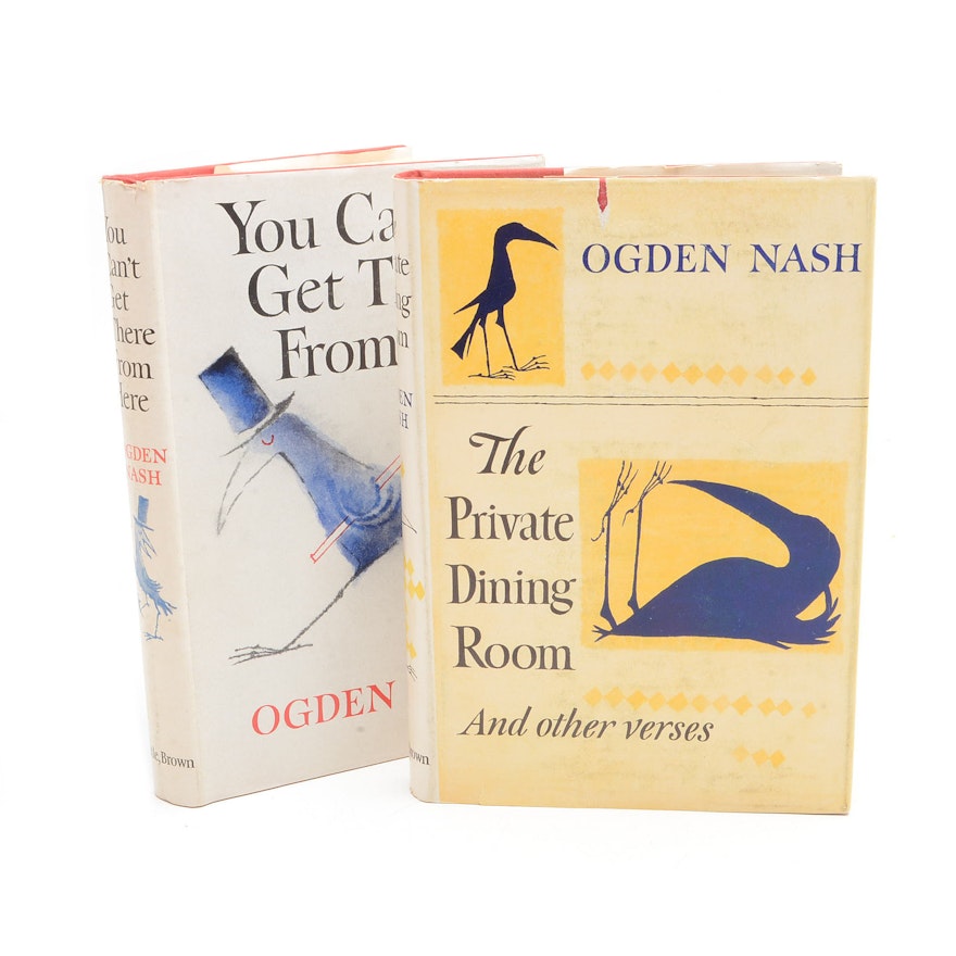 Signed Ogden Nash Poetry Books Illustrated by Maurice Sendak