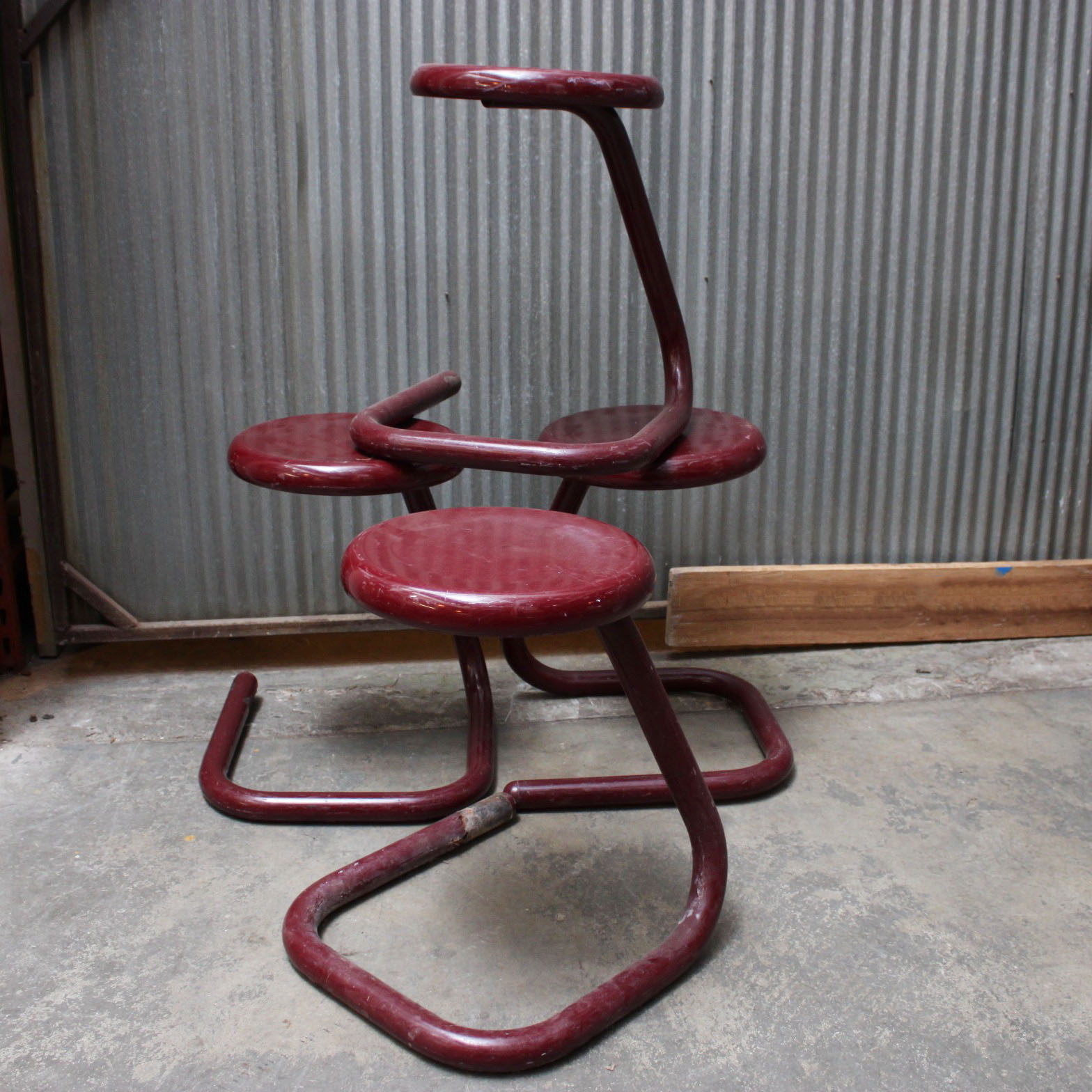 Vintage Modernist K700 "Paperclip" Stools by Kinetics