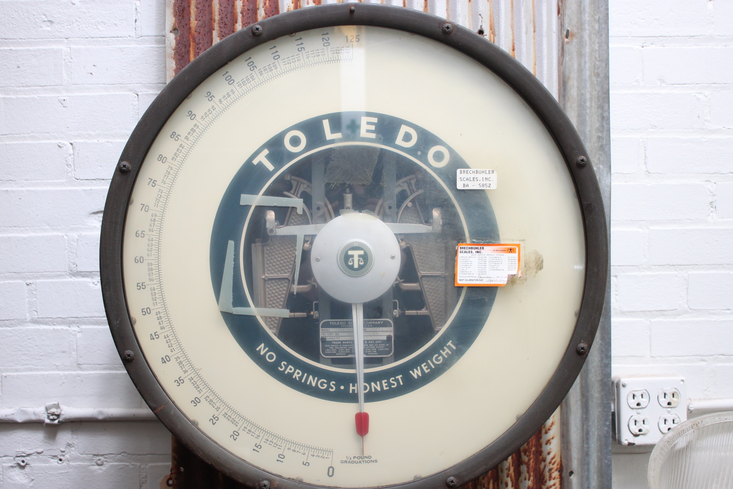 Vintage Toledo Scale Company "Honest Weight" Industrial Scale