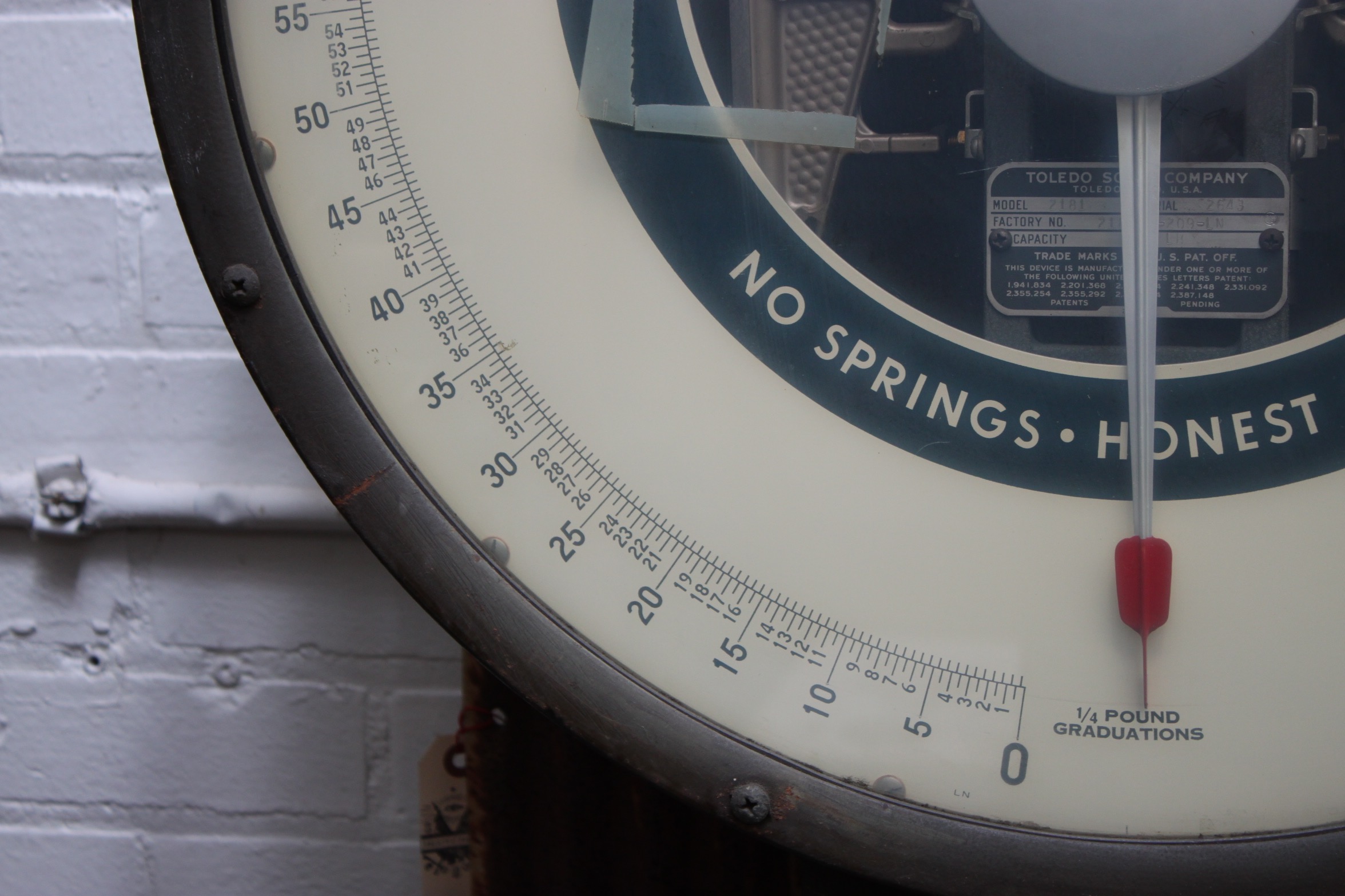 Vintage Toledo Scale Company "Honest Weight" Industrial Scale