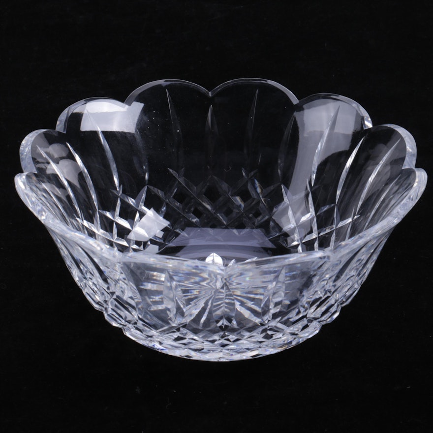 Waterford Crystal "Lismore" Scalloped Bowl