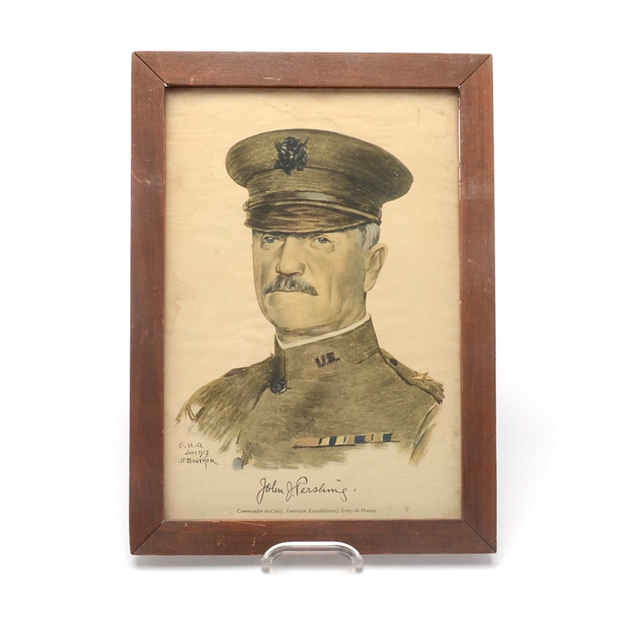 1917 General Pershing U.S. Army Framed Print